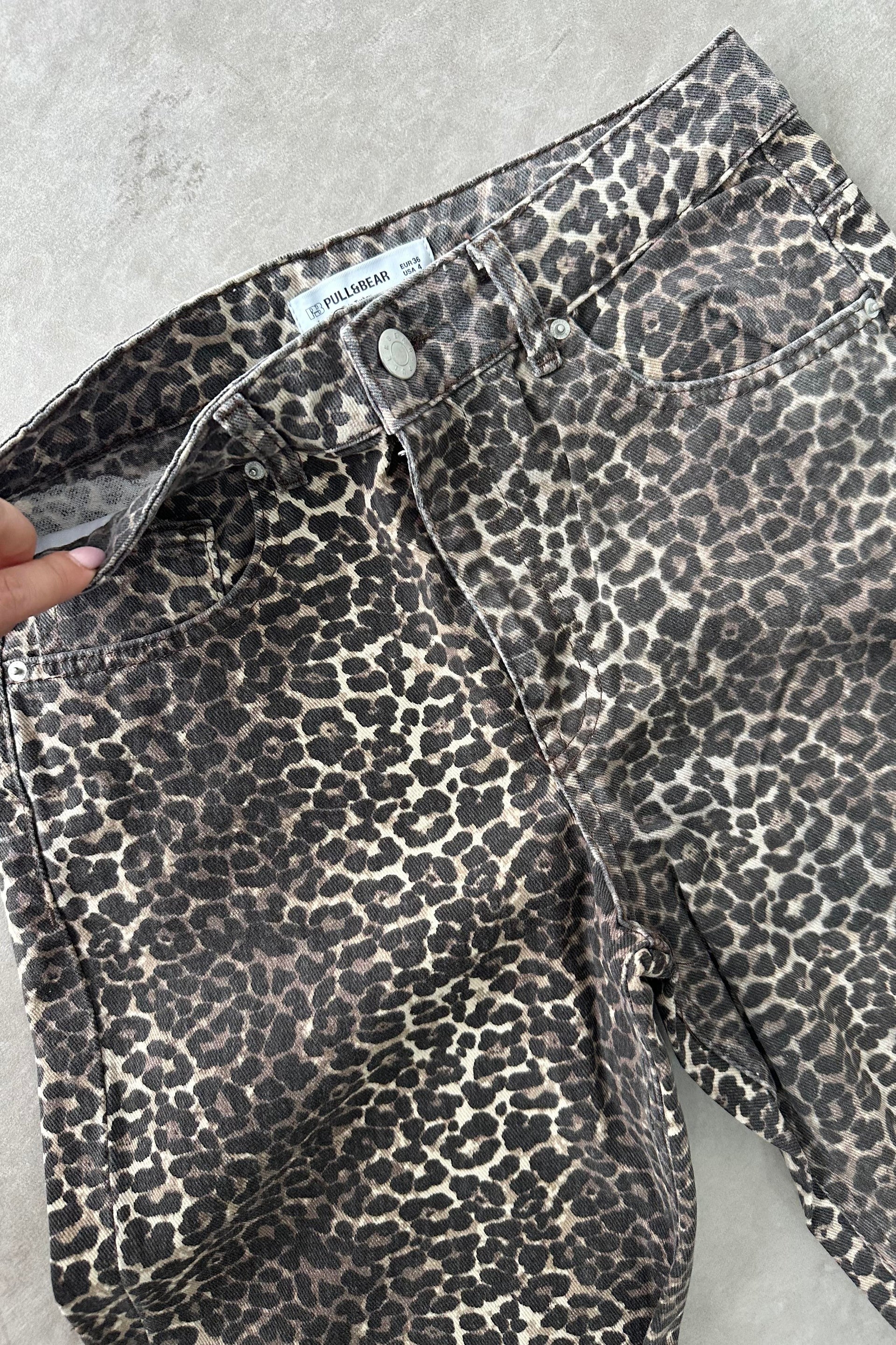 PB Orijinal Leopar Desenli Jean
