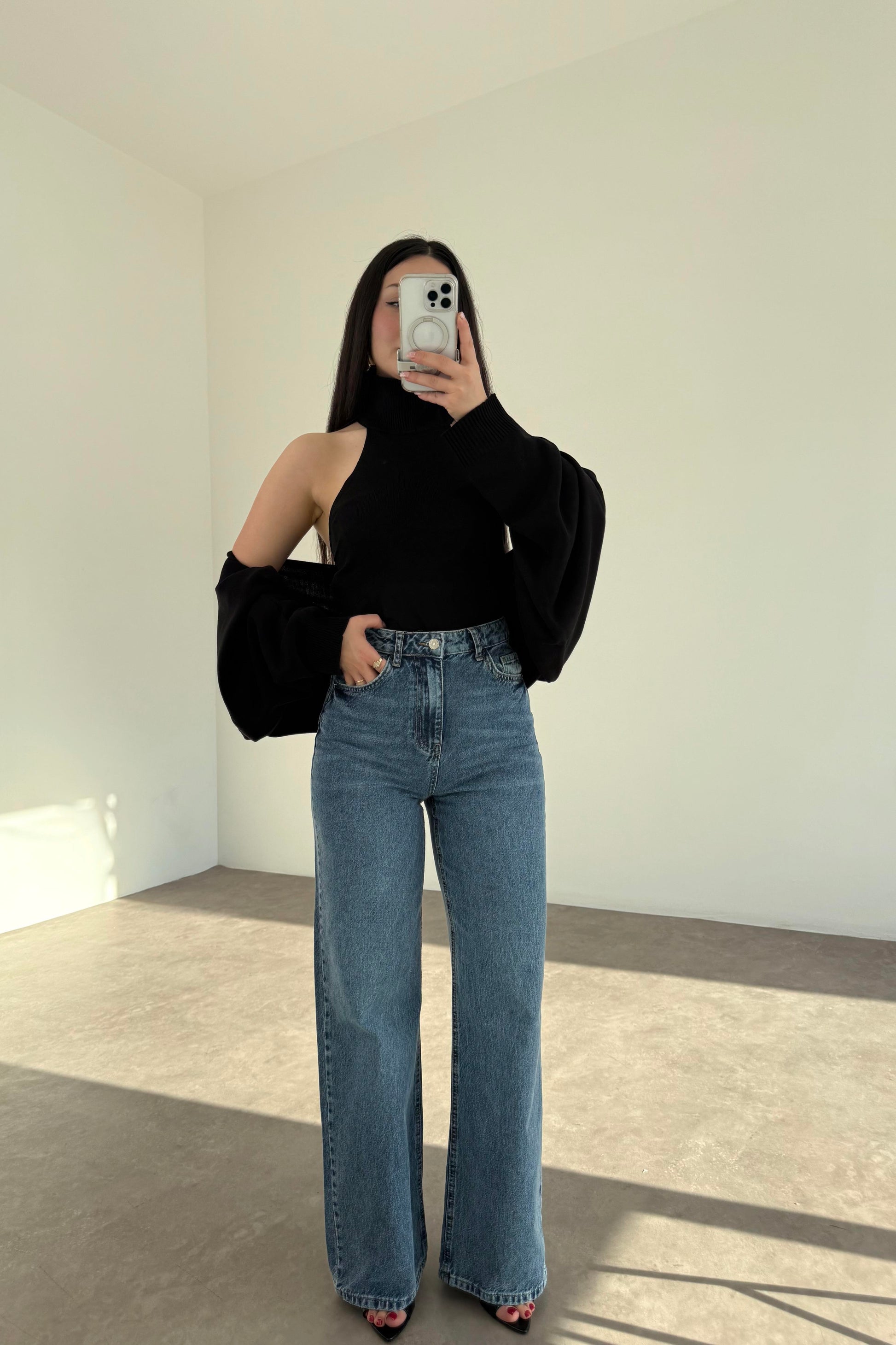 PB Orta Mavi Straigtleg Jean