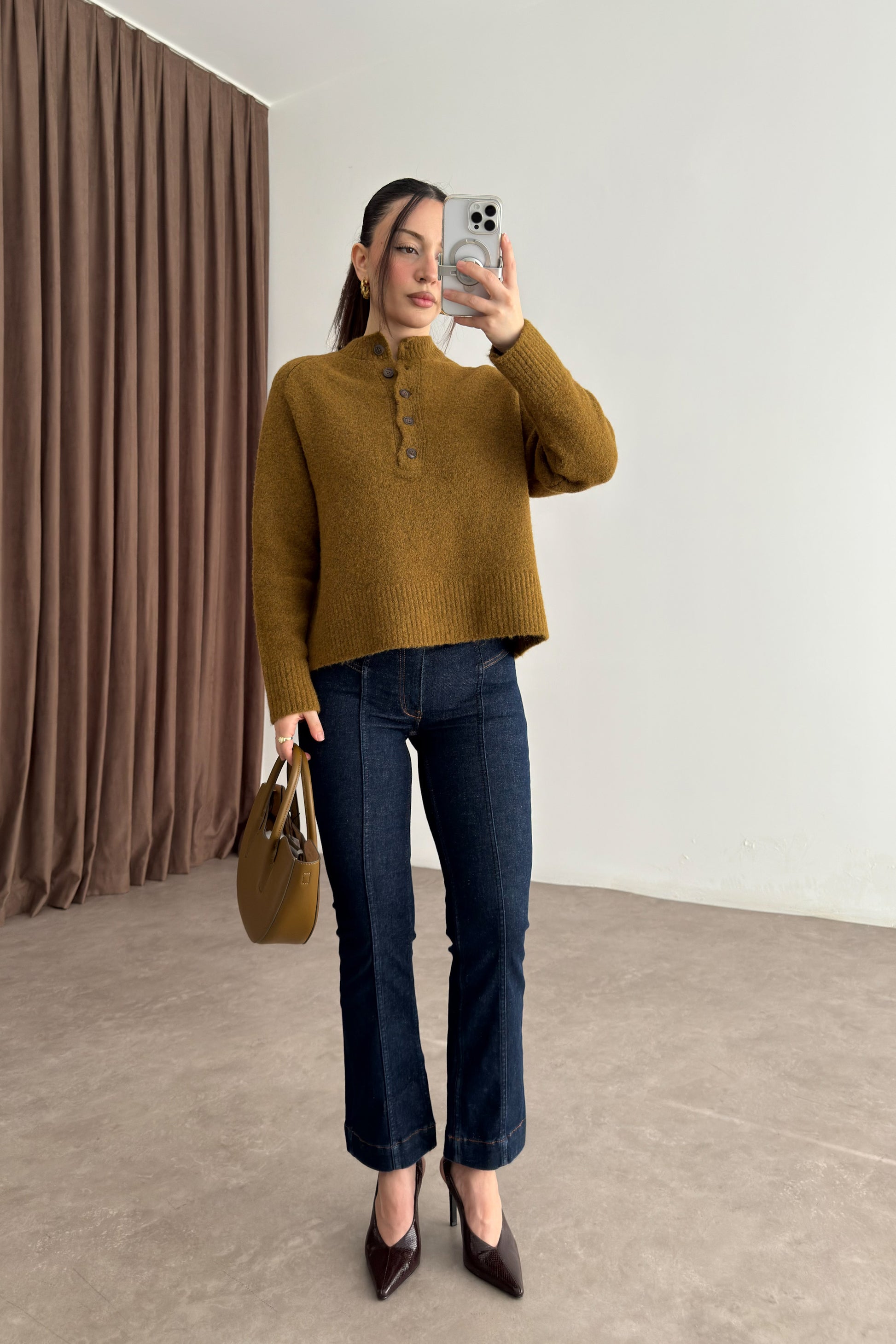 Pilcro Orj. Lacivert Bilek Flare Jean