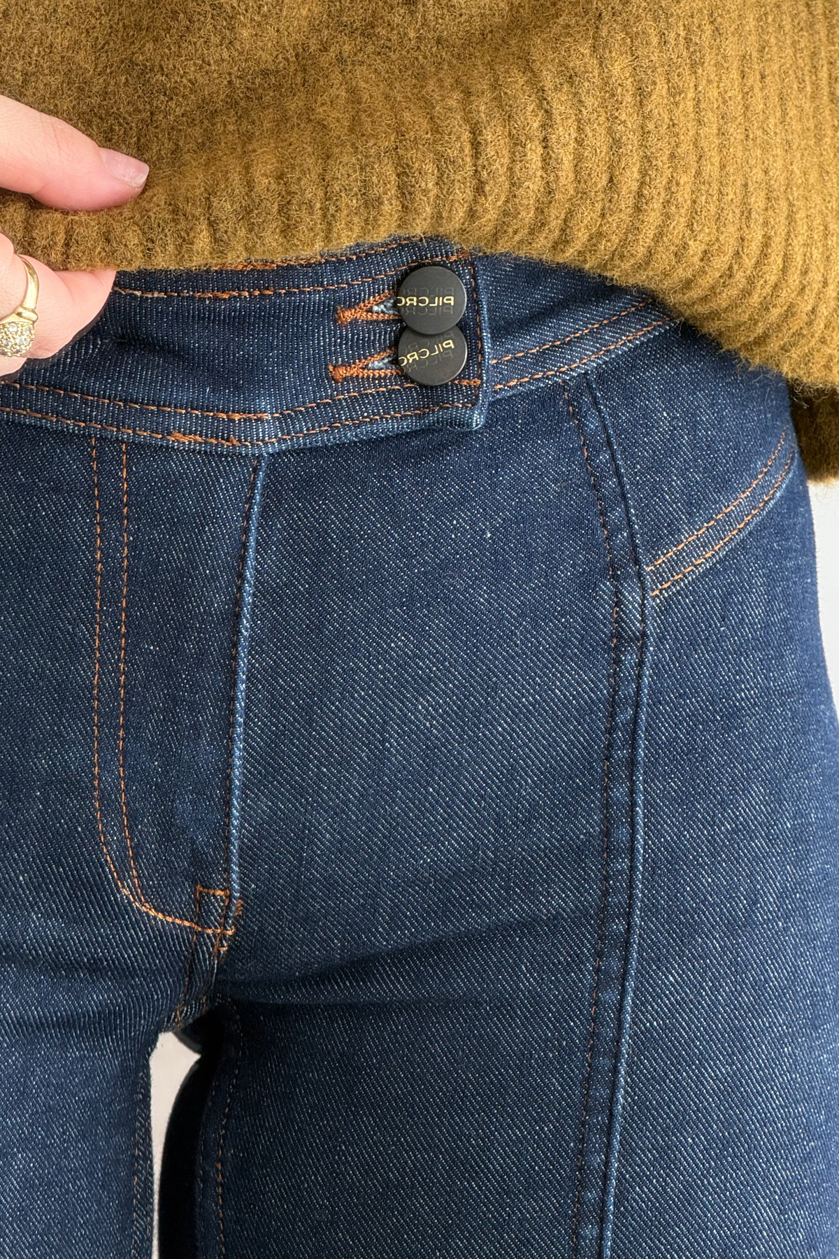 Pilcro Orj. Lacivert Bilek Flare Jean