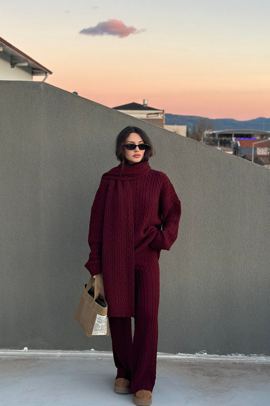 Premium Atkılı Takım Bordo