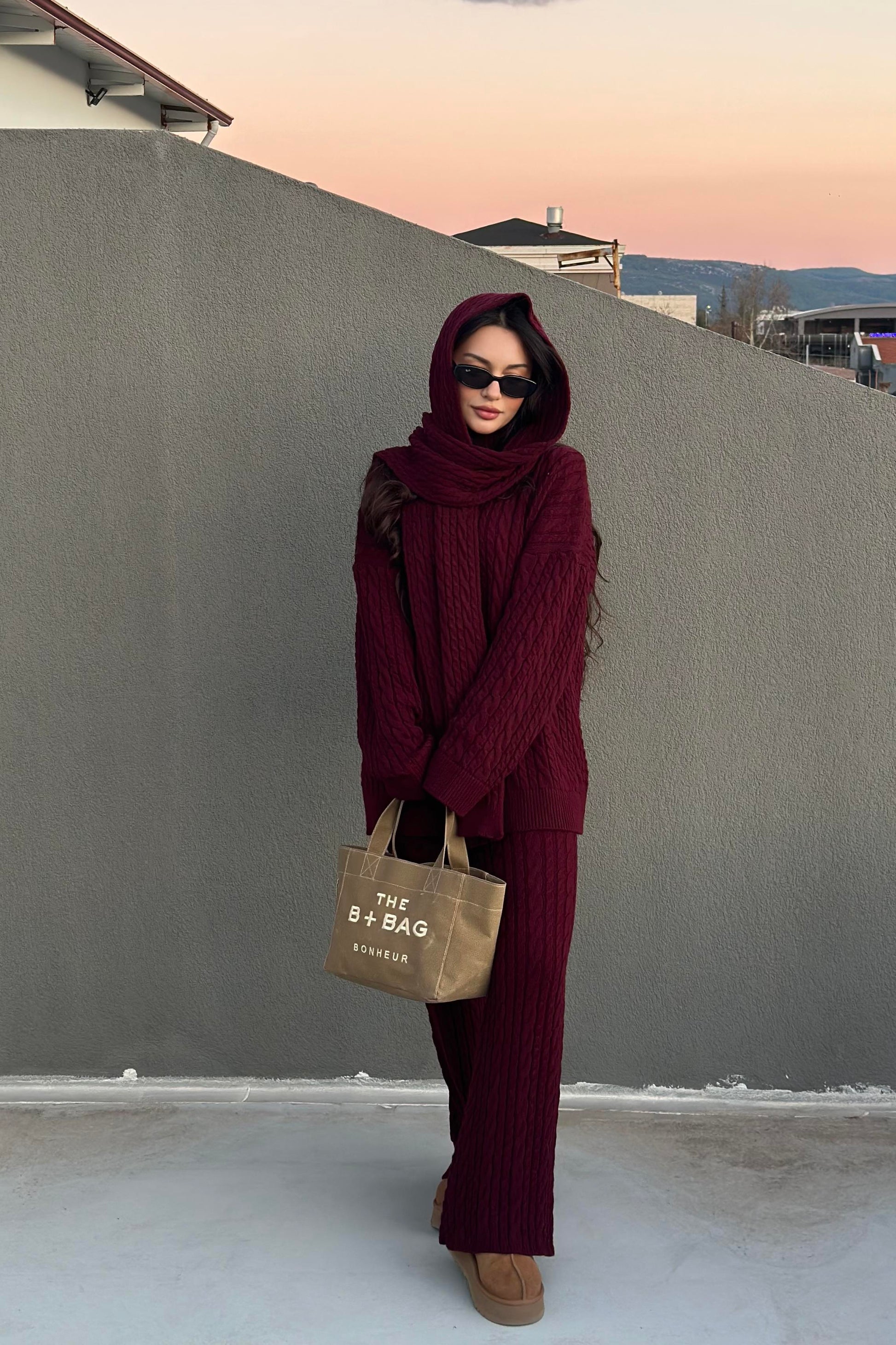 Premium Atkılı Takım Bordo