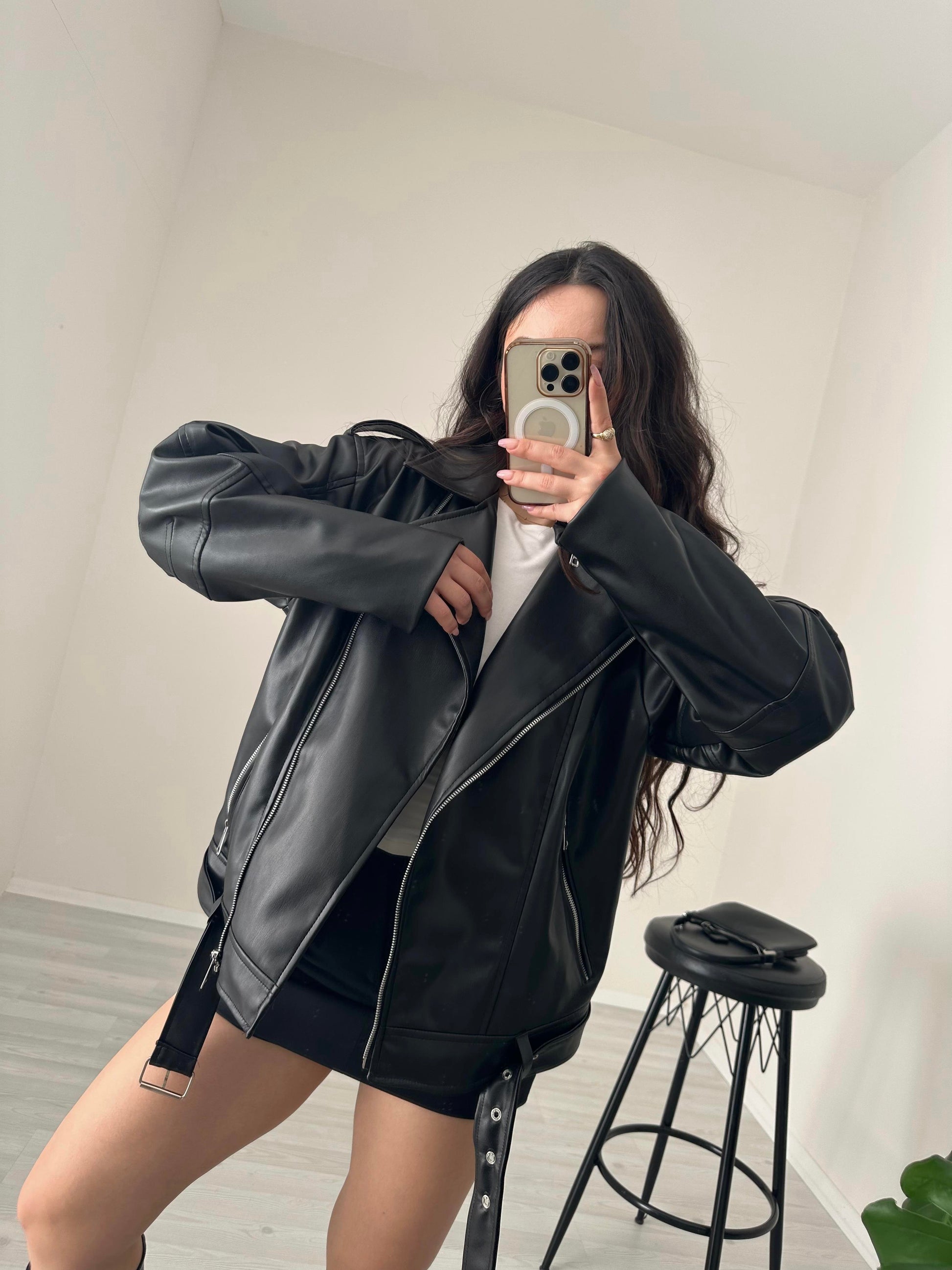 Premium Biker Deri Mont