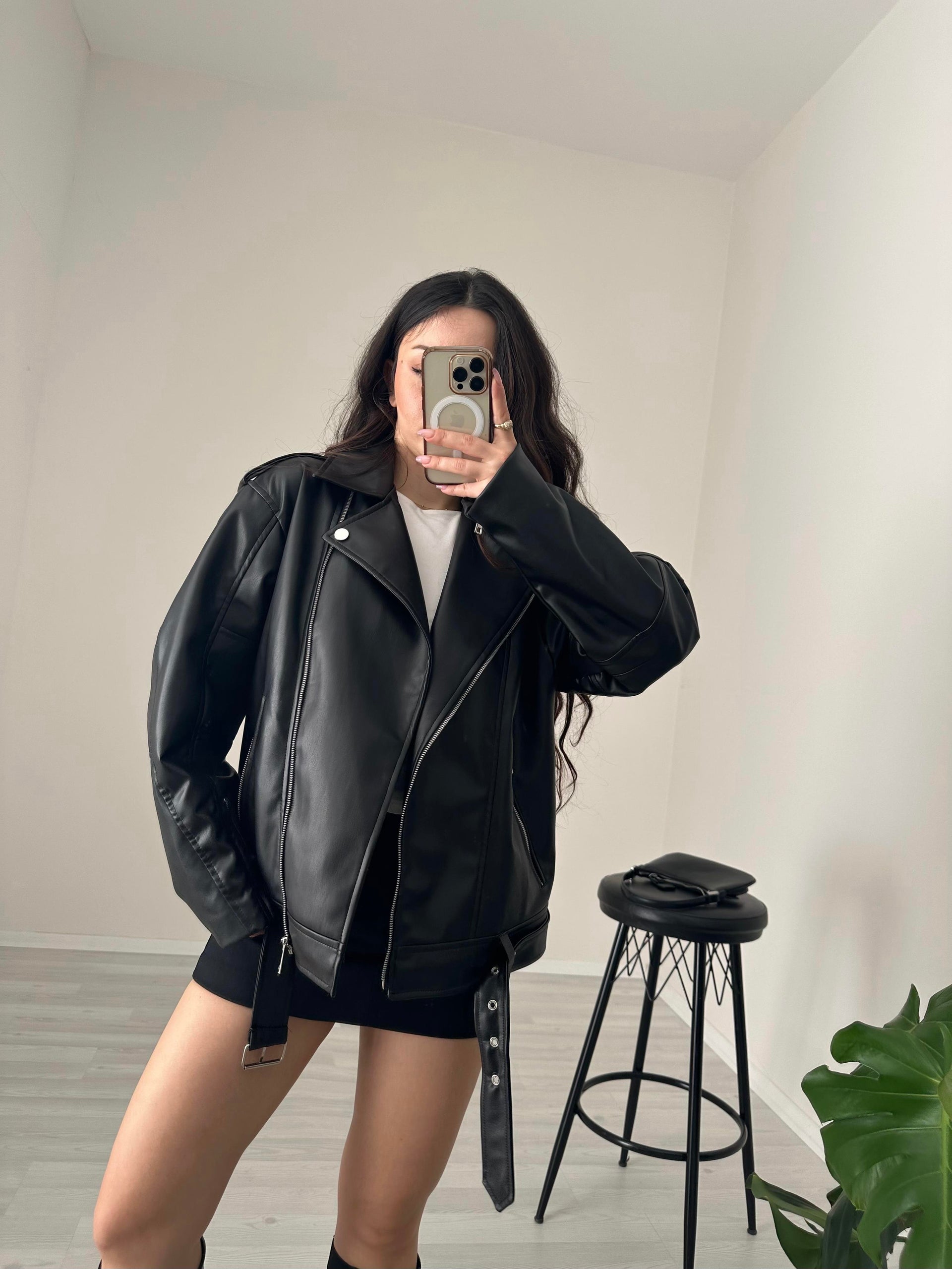 Premium Biker Deri Mont