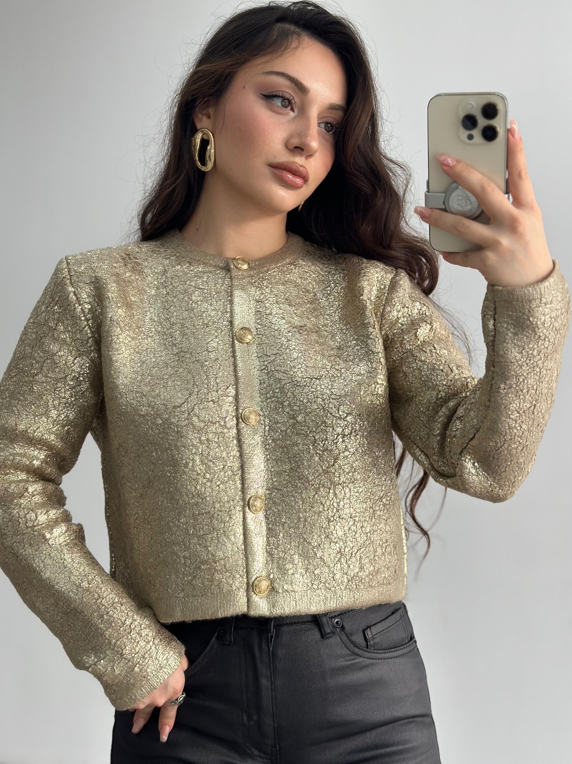 Premium Gold Kalın Hırka