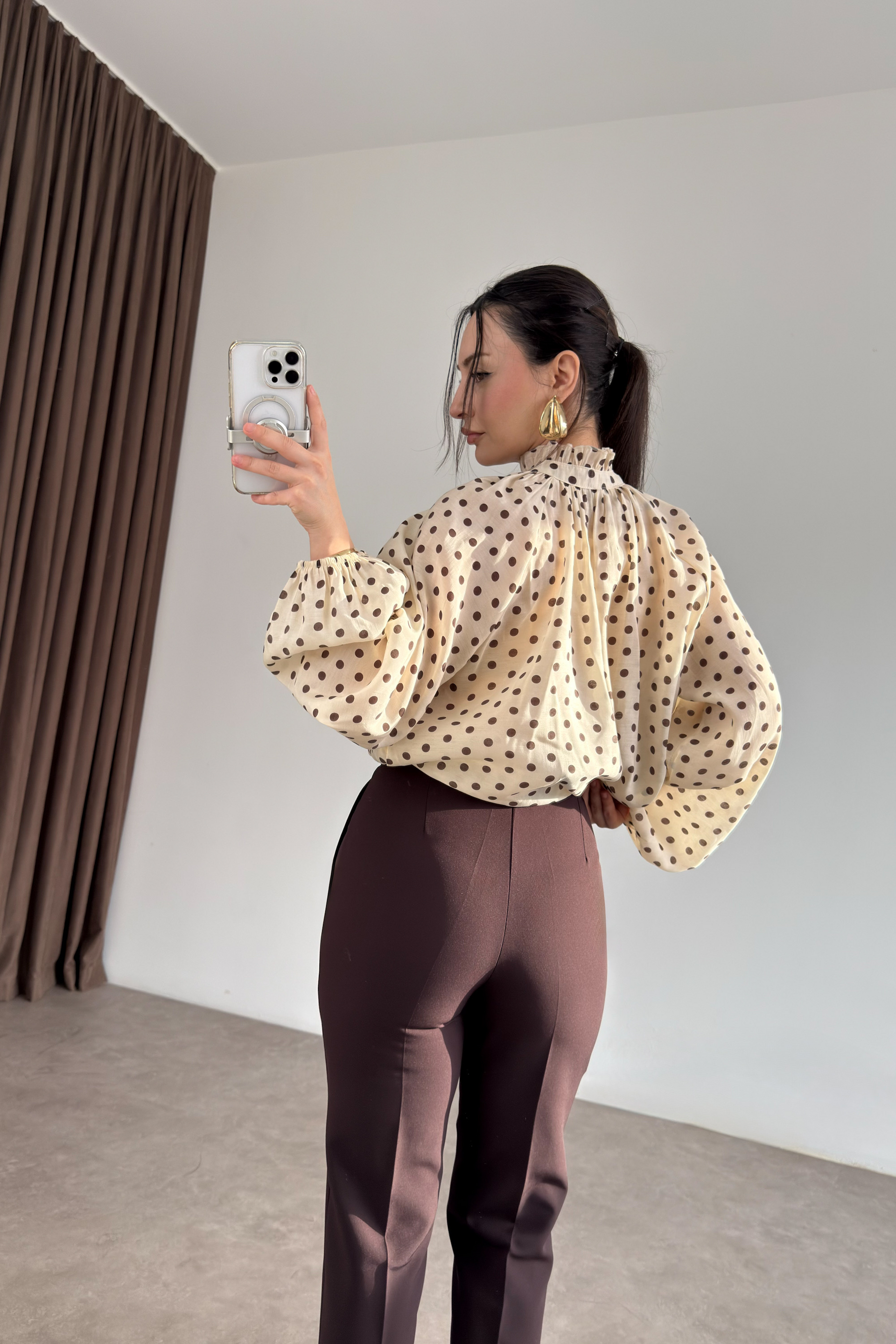 Premium Havuç Kesim Koyu Kahve Pantolon