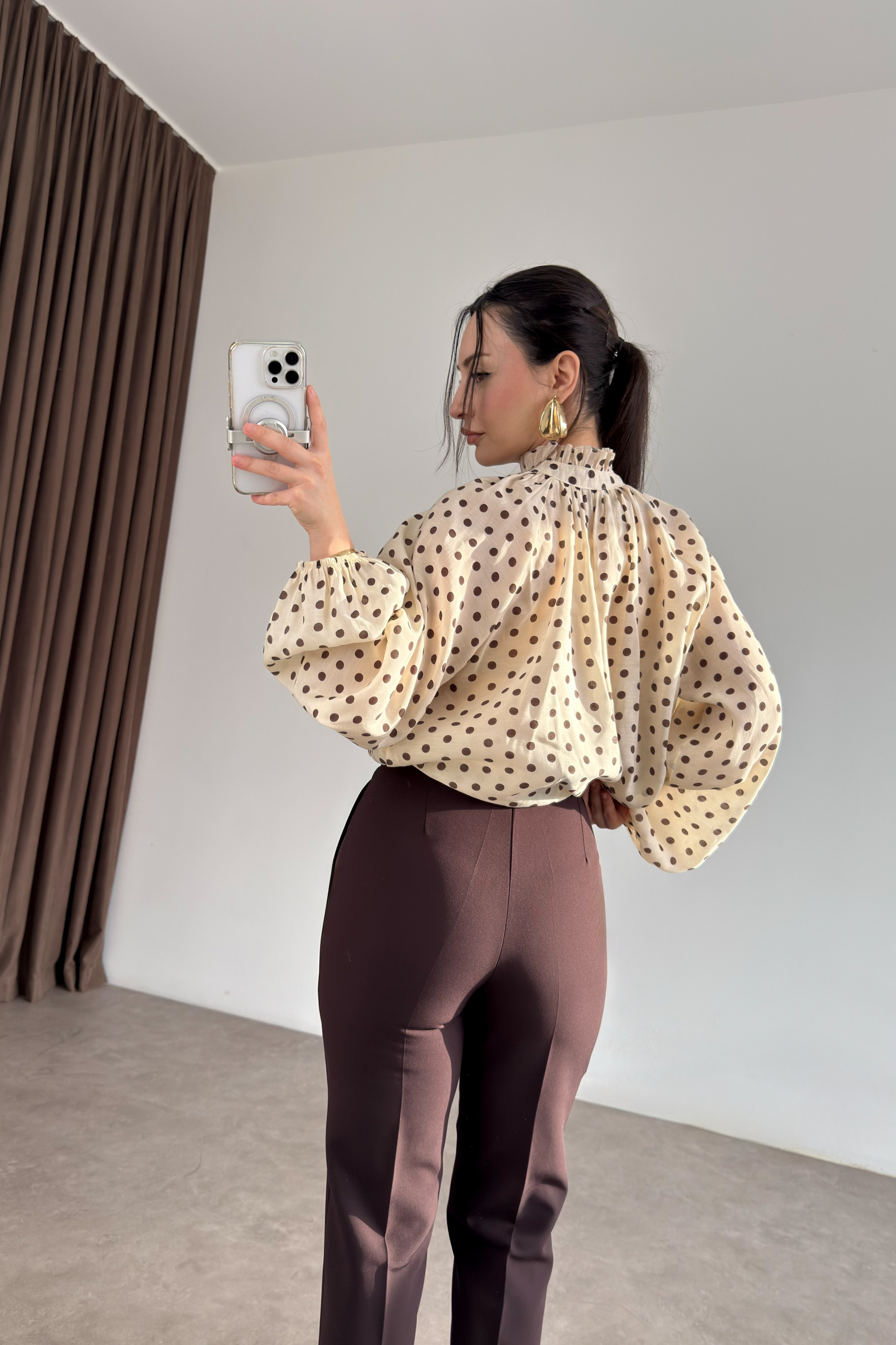 Premium Havuç Kesim Koyu Kahve Pantolon