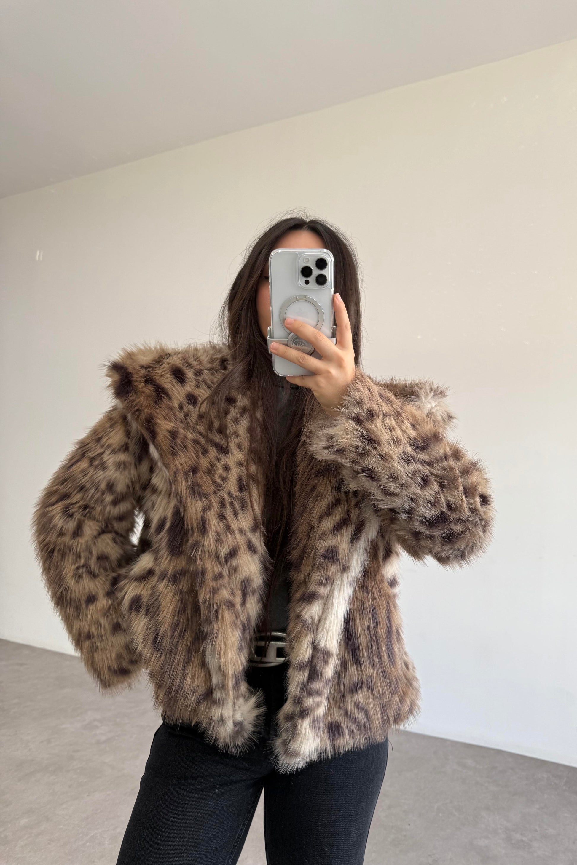 Premium Kruvaze Yaka Leo Kürk