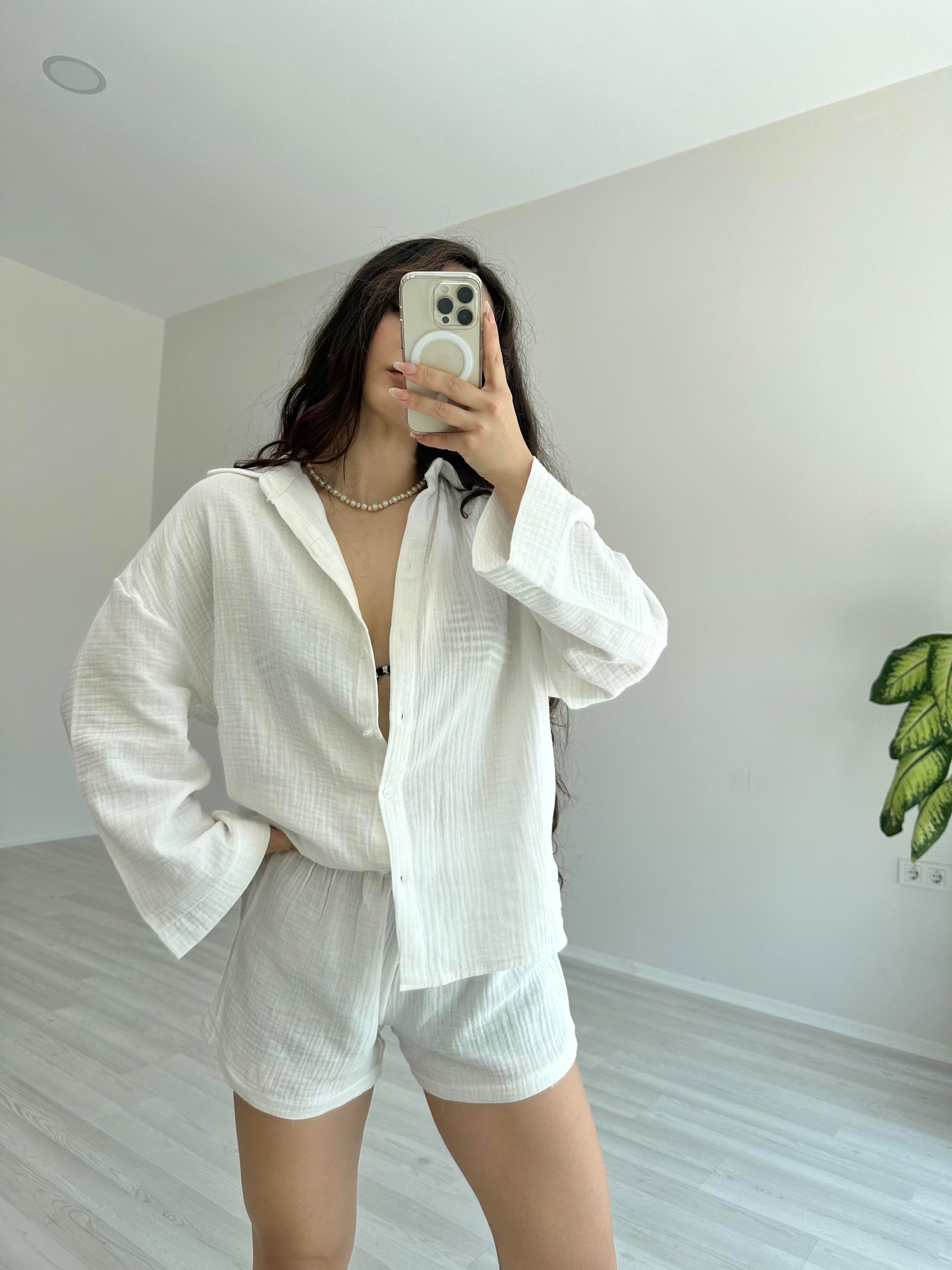 Premium Seri Beyaz Müslin Takım