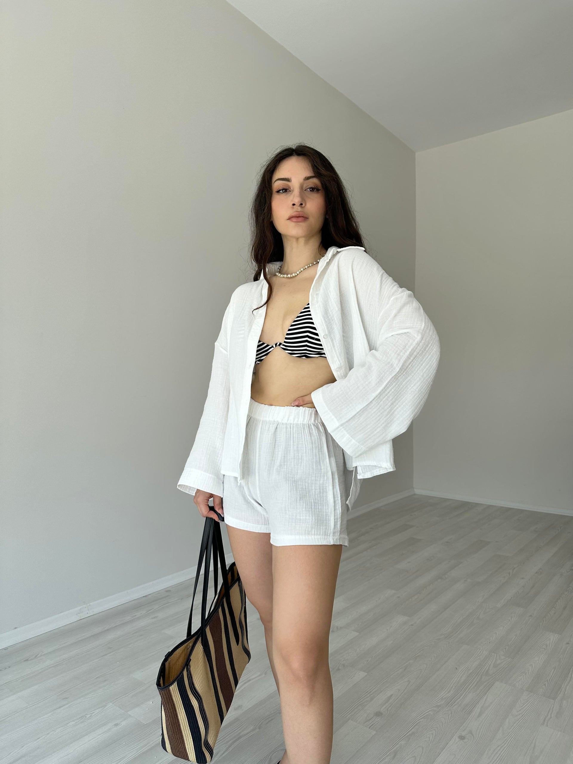 Premium Seri Beyaz Müslin Takım