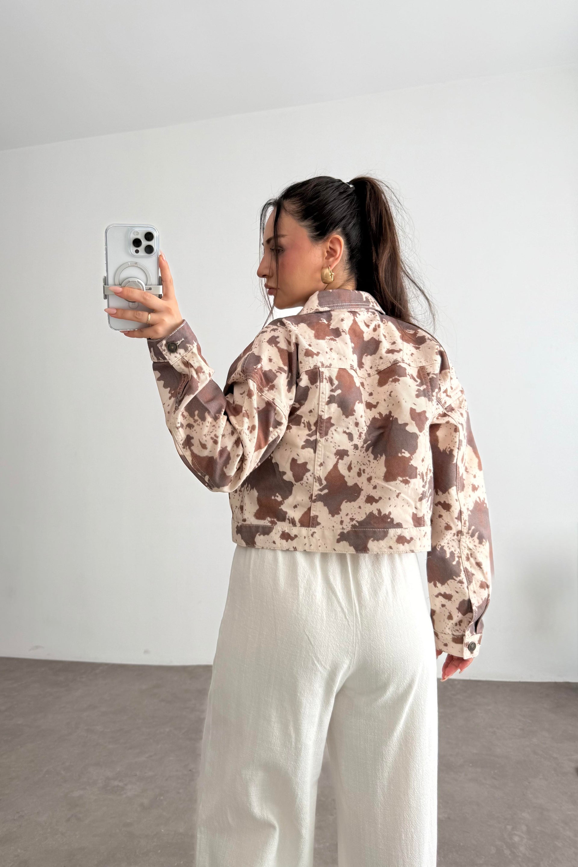 River Island Tasarım Cow Ceket