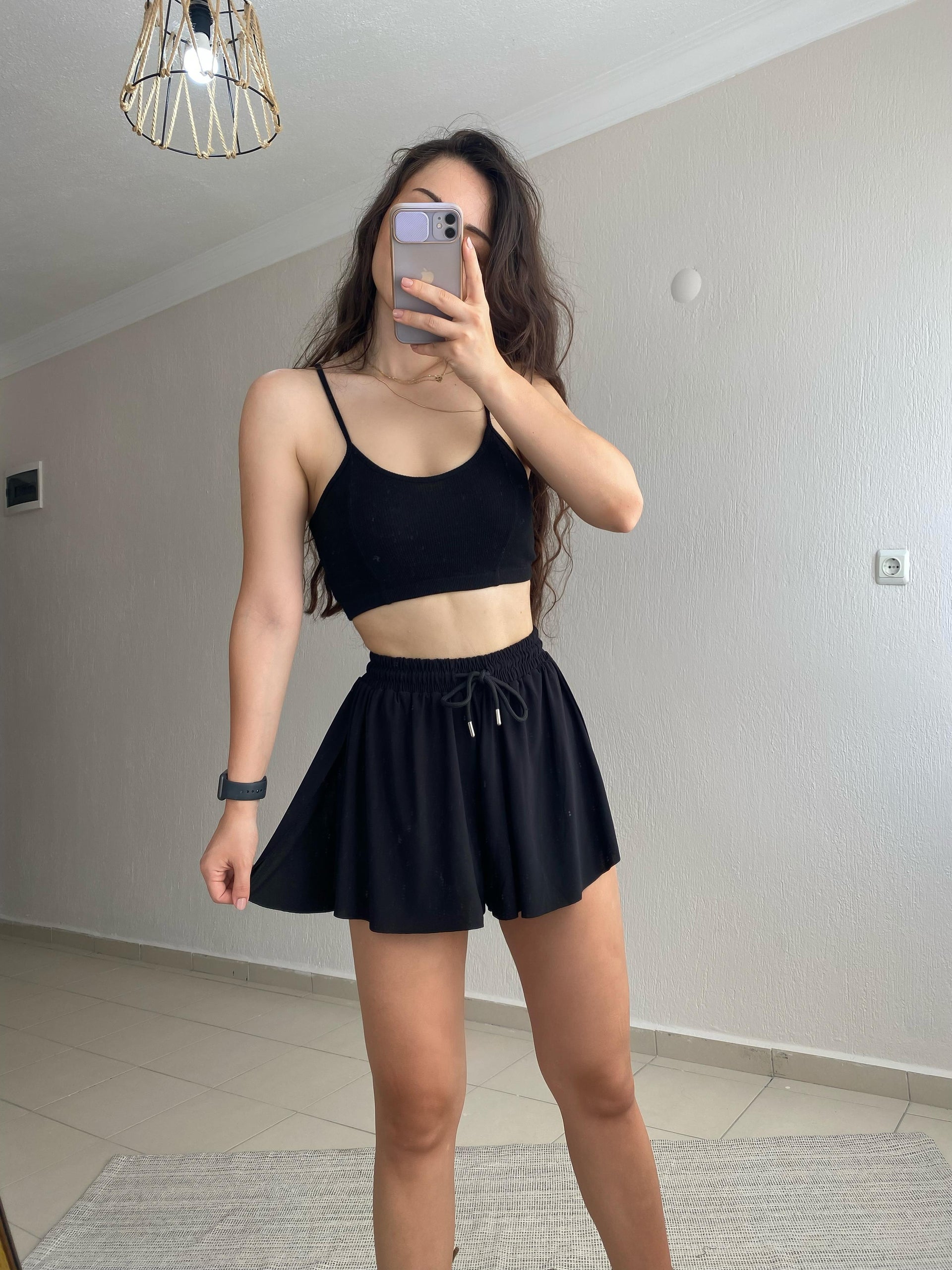 Strdvrs Model Siyah Şort Etek