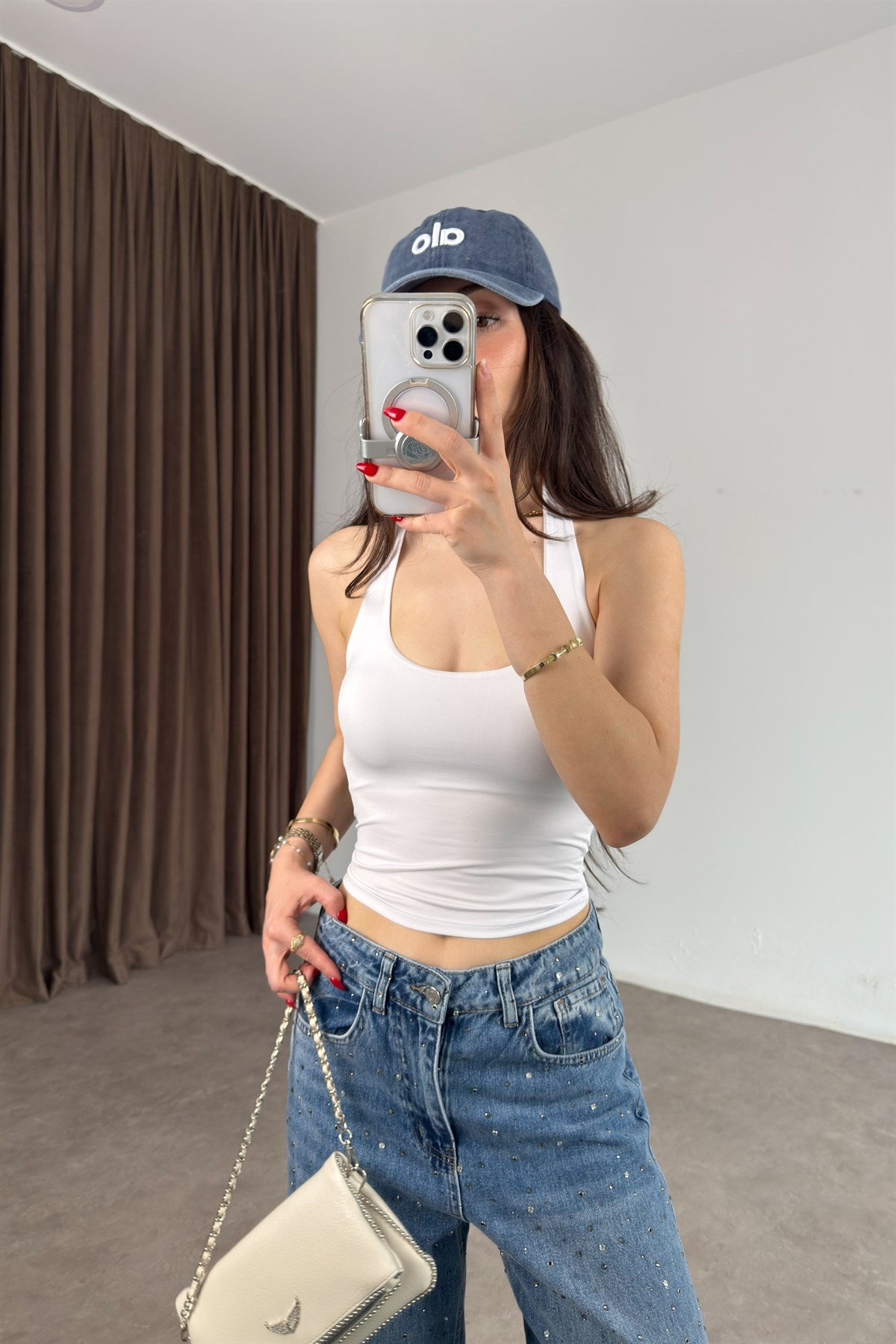 Strteen Boyundan Askılı Beyaz Body