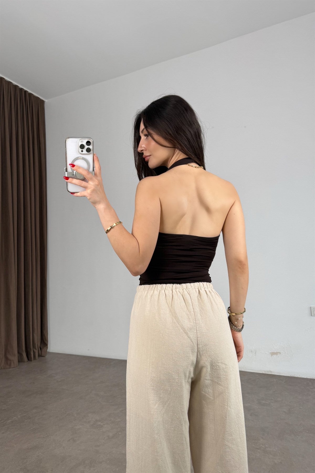 Strteen Boyundan Askılı Kahve Body