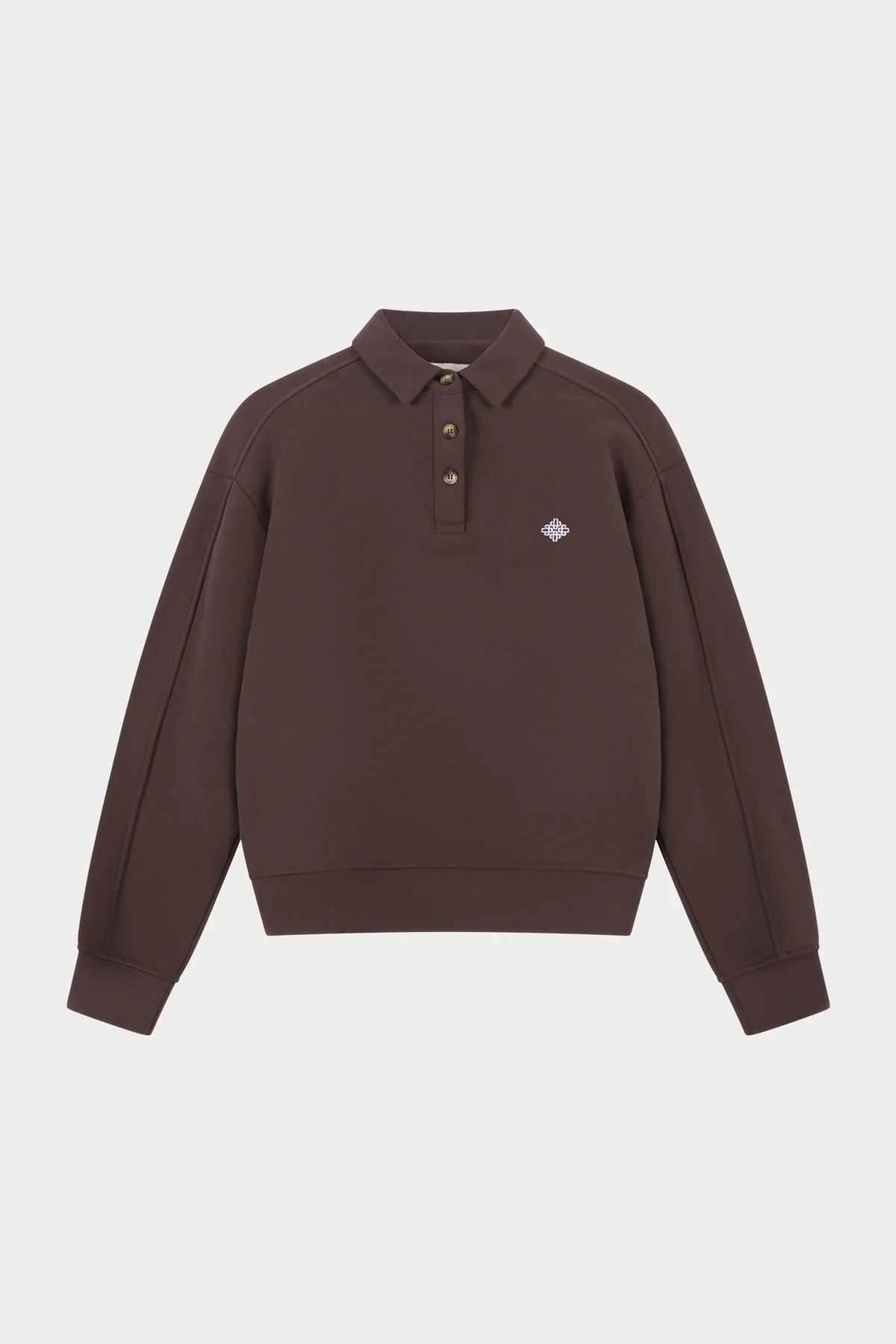 T.C.C Orijinal Premium Kahve Polo Yaka Sweatshirt