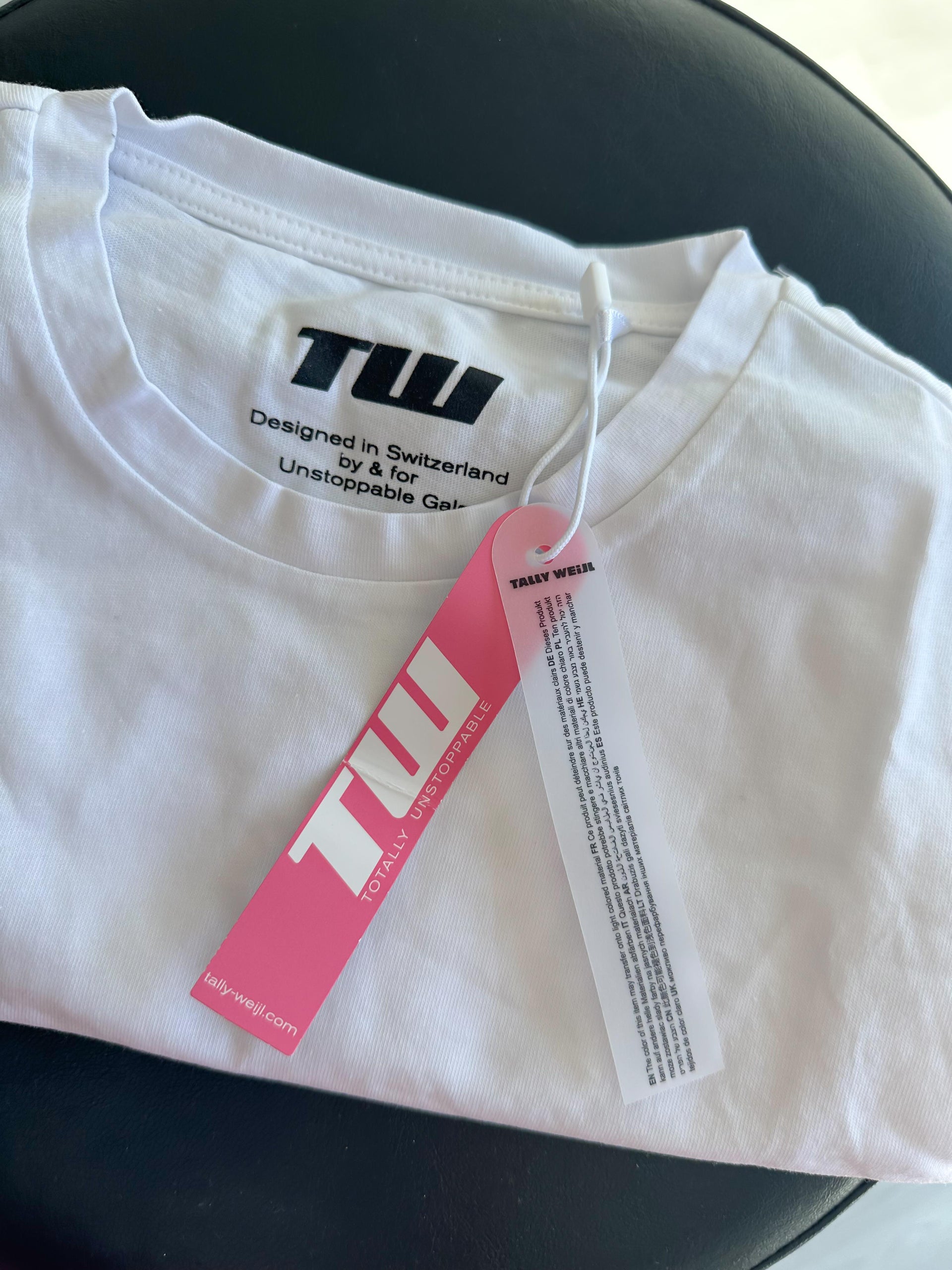 TALLY WEIJL CROPPED T-SHIRT WITH ELASTIC CORD