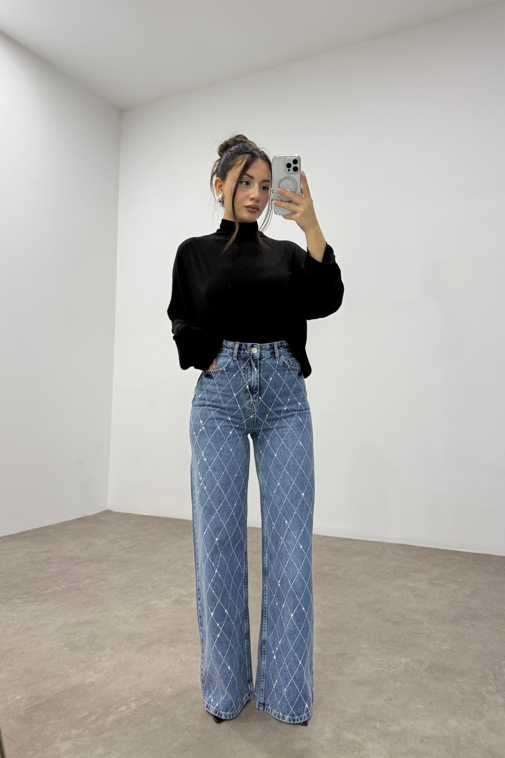 Taş İşlemeli Dream Blue Orijinal Jean