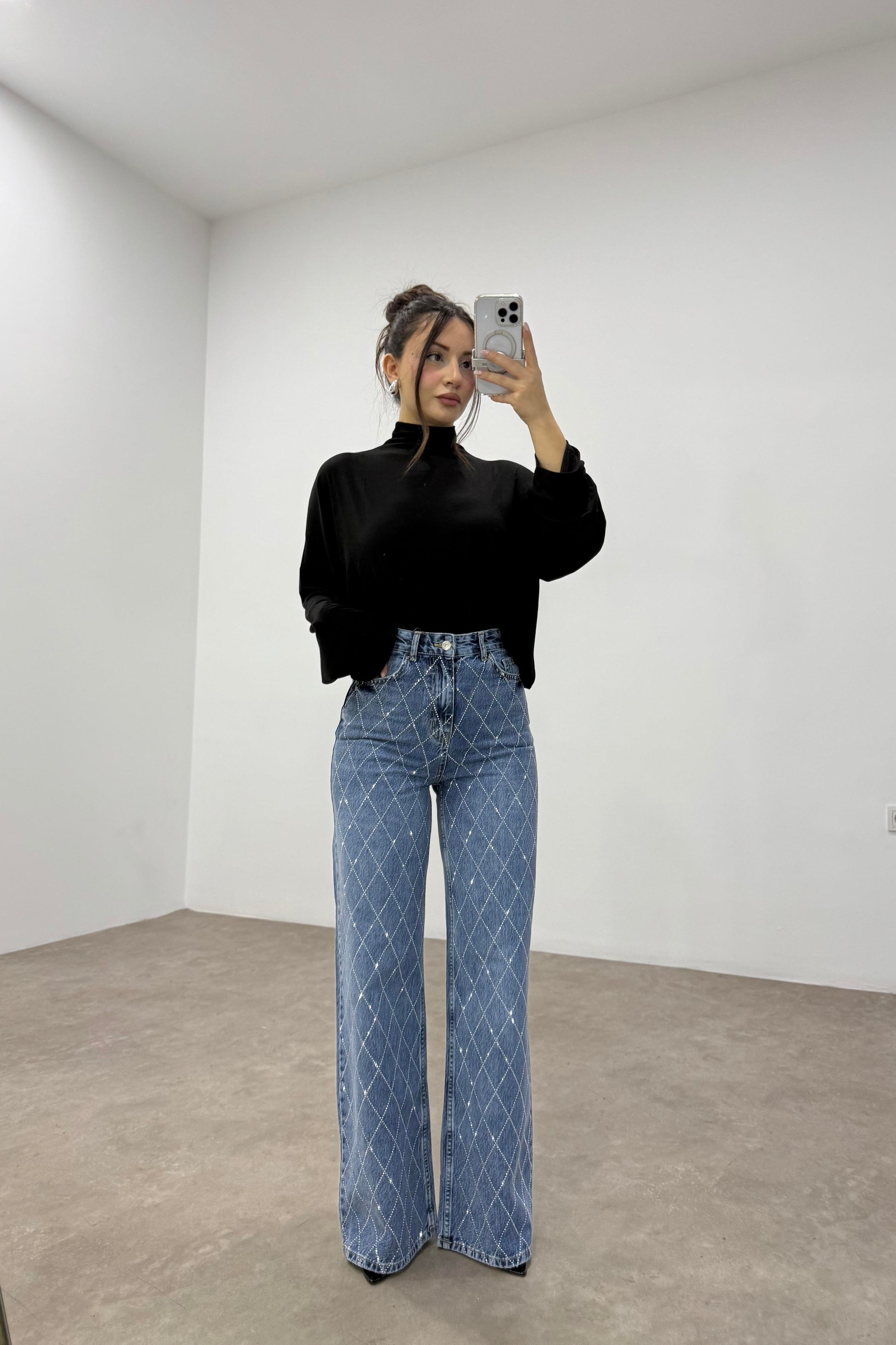 Taş İşlemeli Dream Blue Orijinal Jean