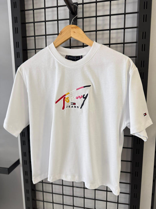 TH Renkli Nakışlı T-shirt