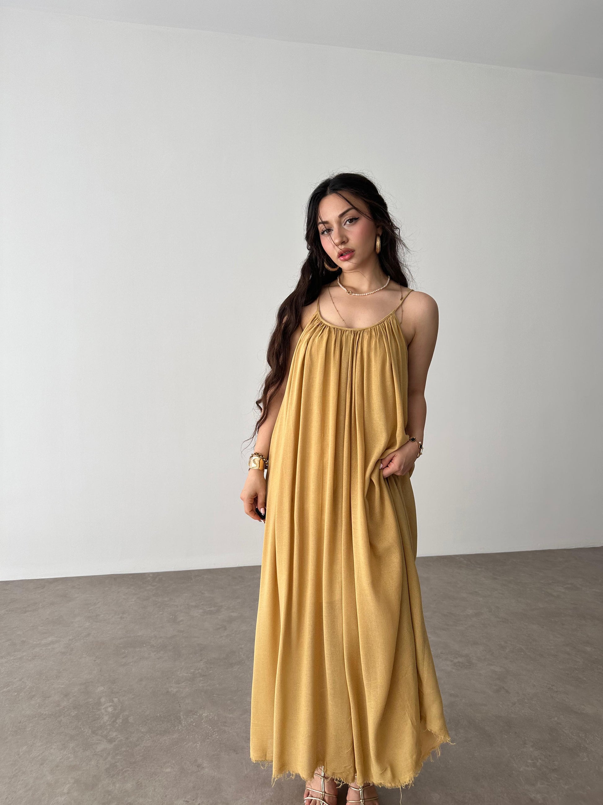 Valeria Premium Hardal Elbise