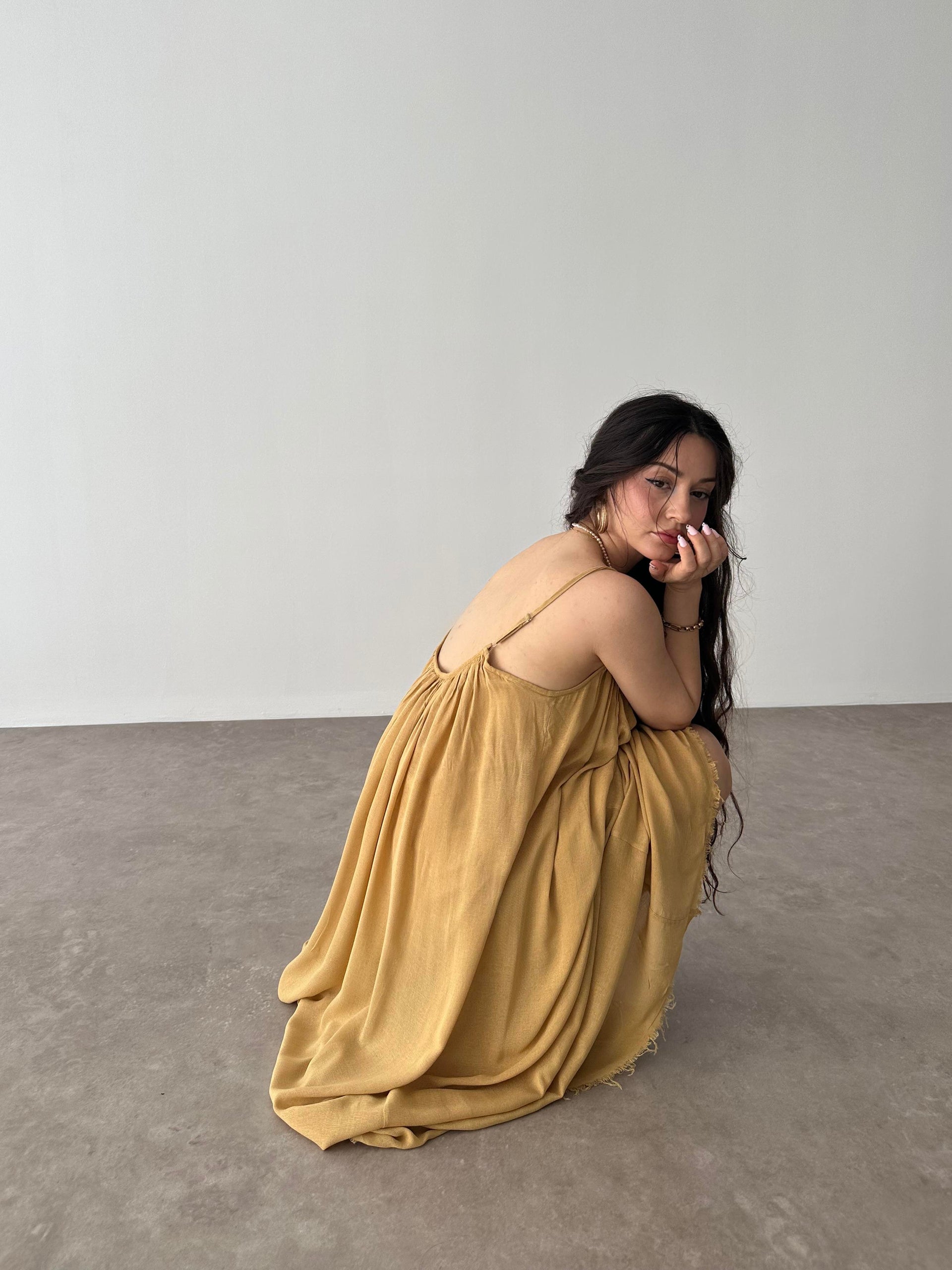 Valeria Premium Hardal Elbise