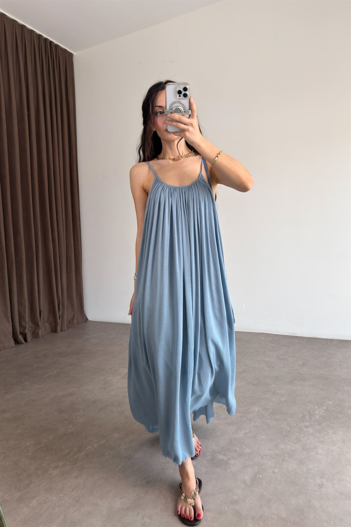 Valeria Premium İndigo Elbise