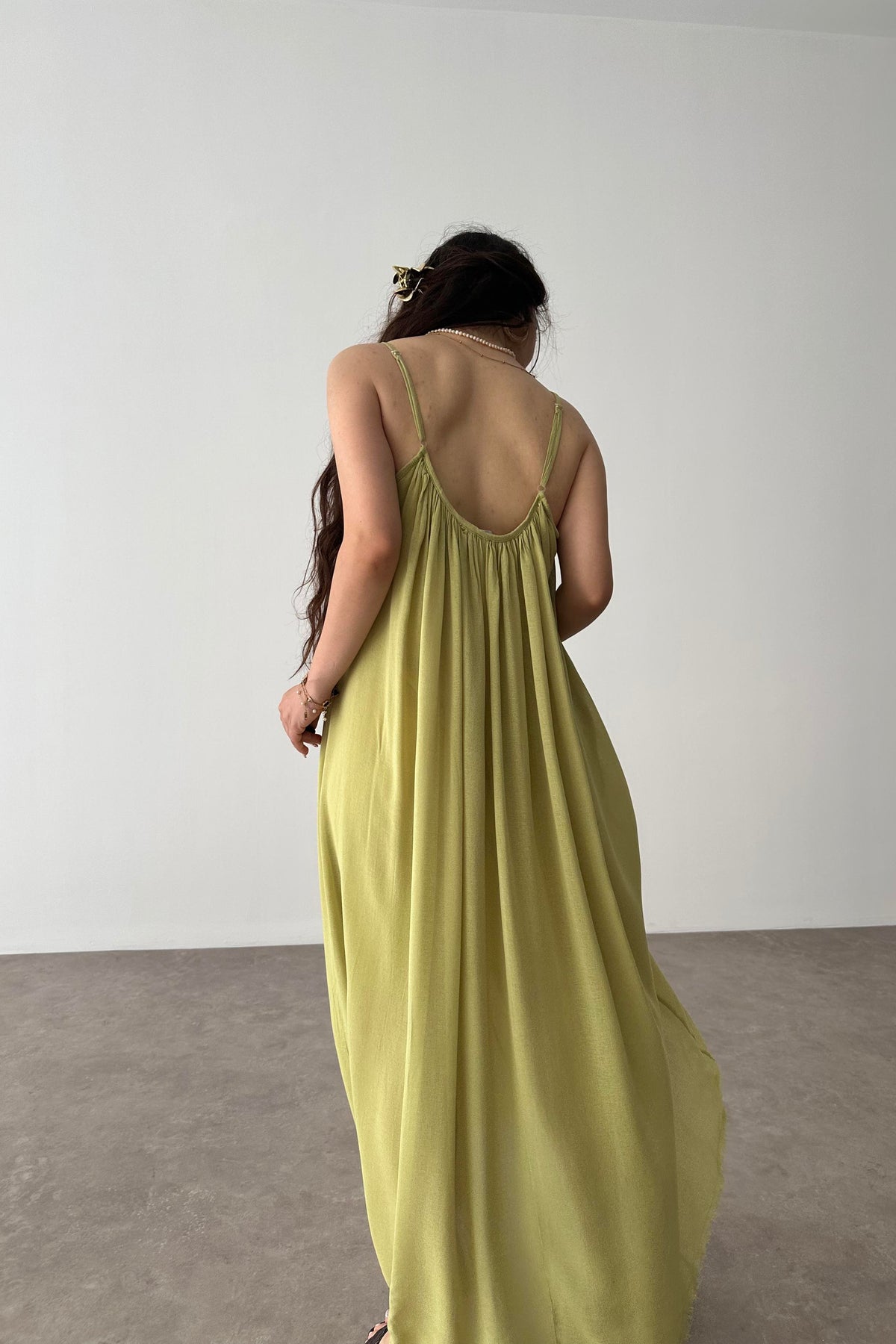 Valeria Premium Yeşil Elbise