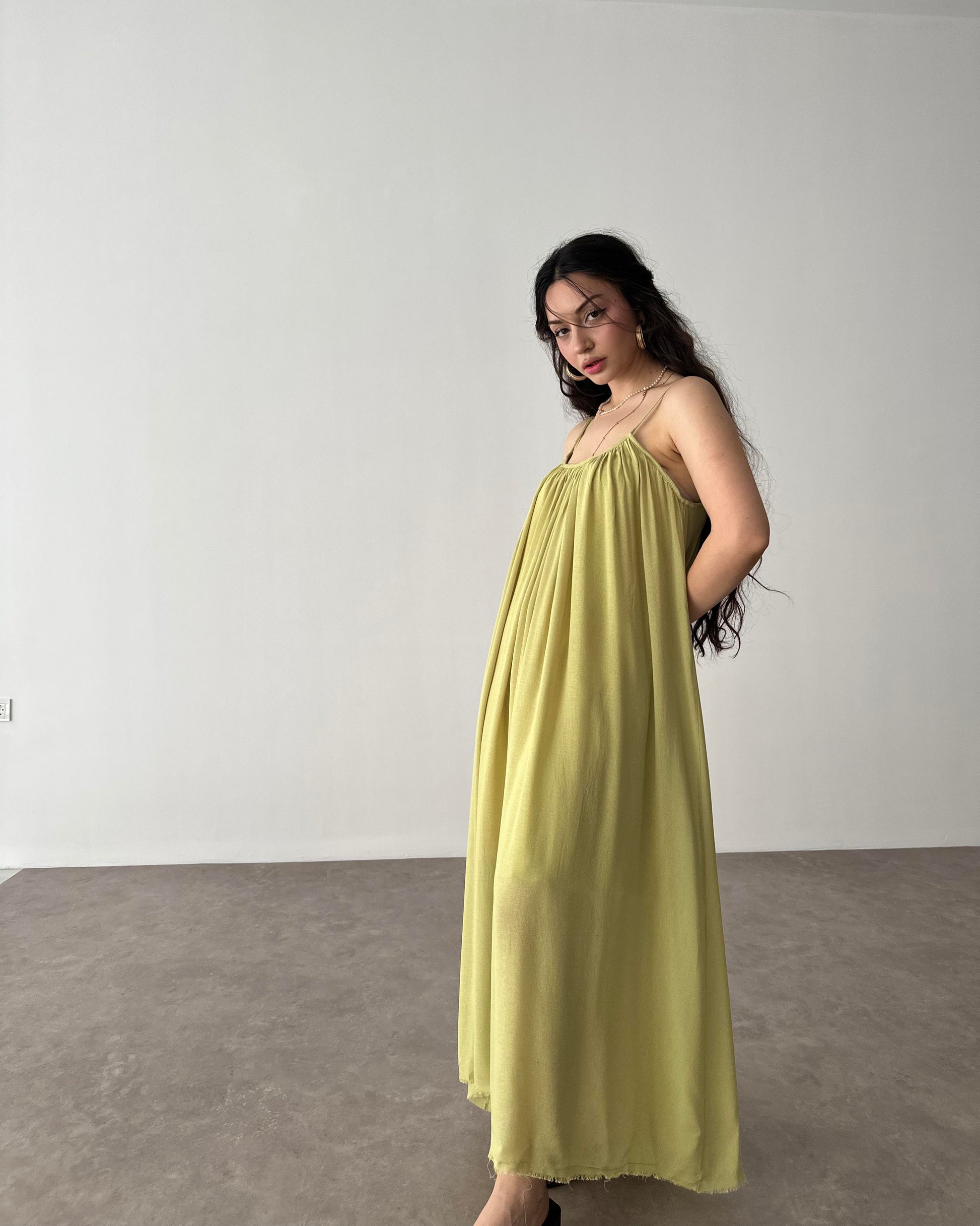 Valeria Premium Yeşil Elbise