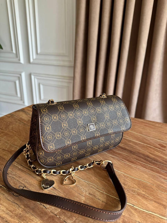 Vkk Charmlı Monogram Omuz Çantası