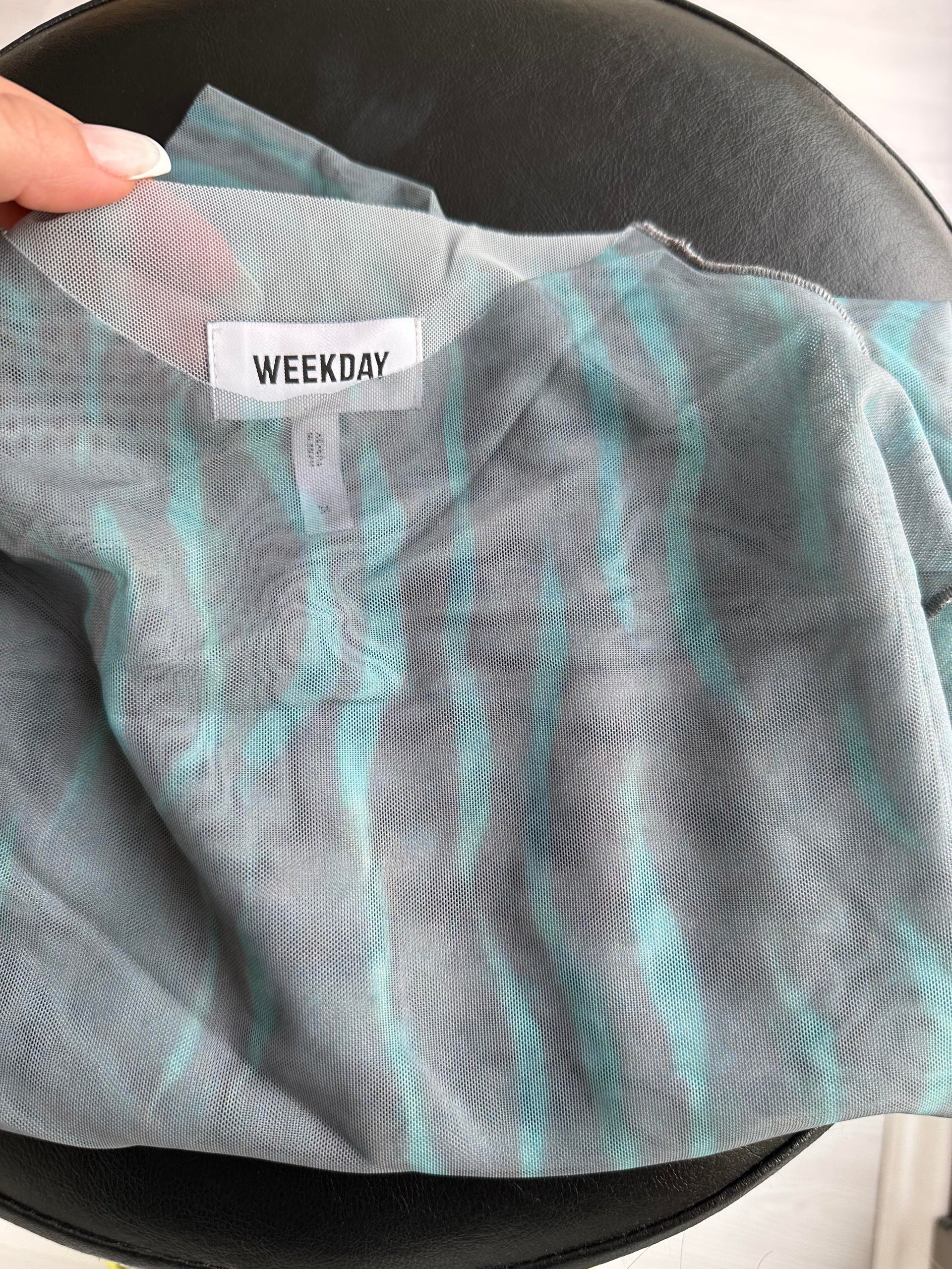 Weekday Orijinal Desenli Transparan Bluz