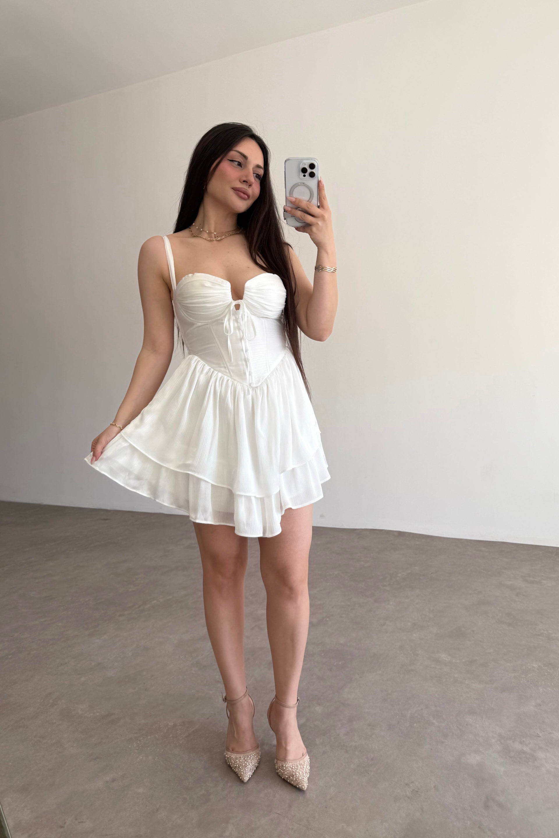 Winx Premium Beyaz Elbise