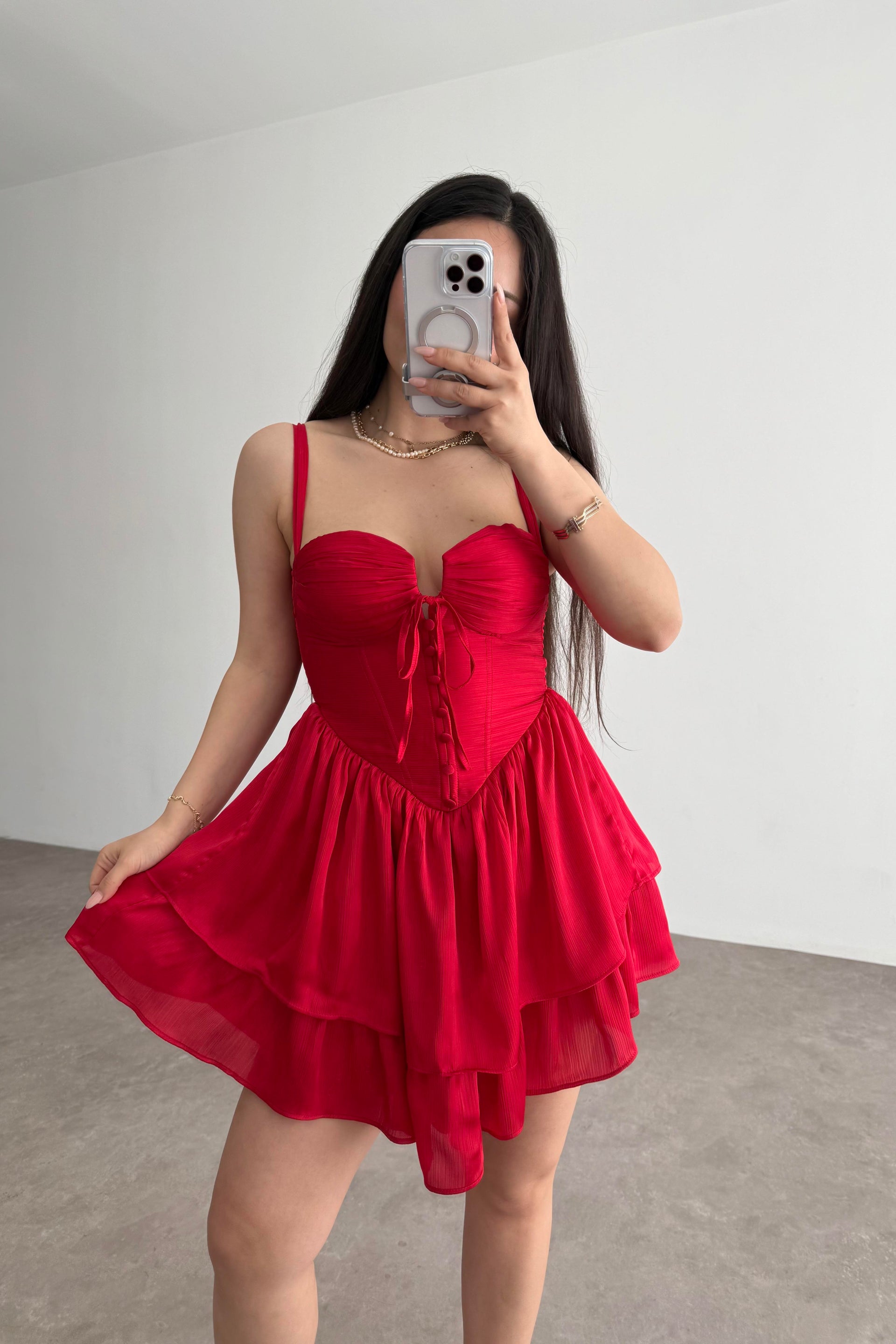 Winx Premium Kırmızı Elbise