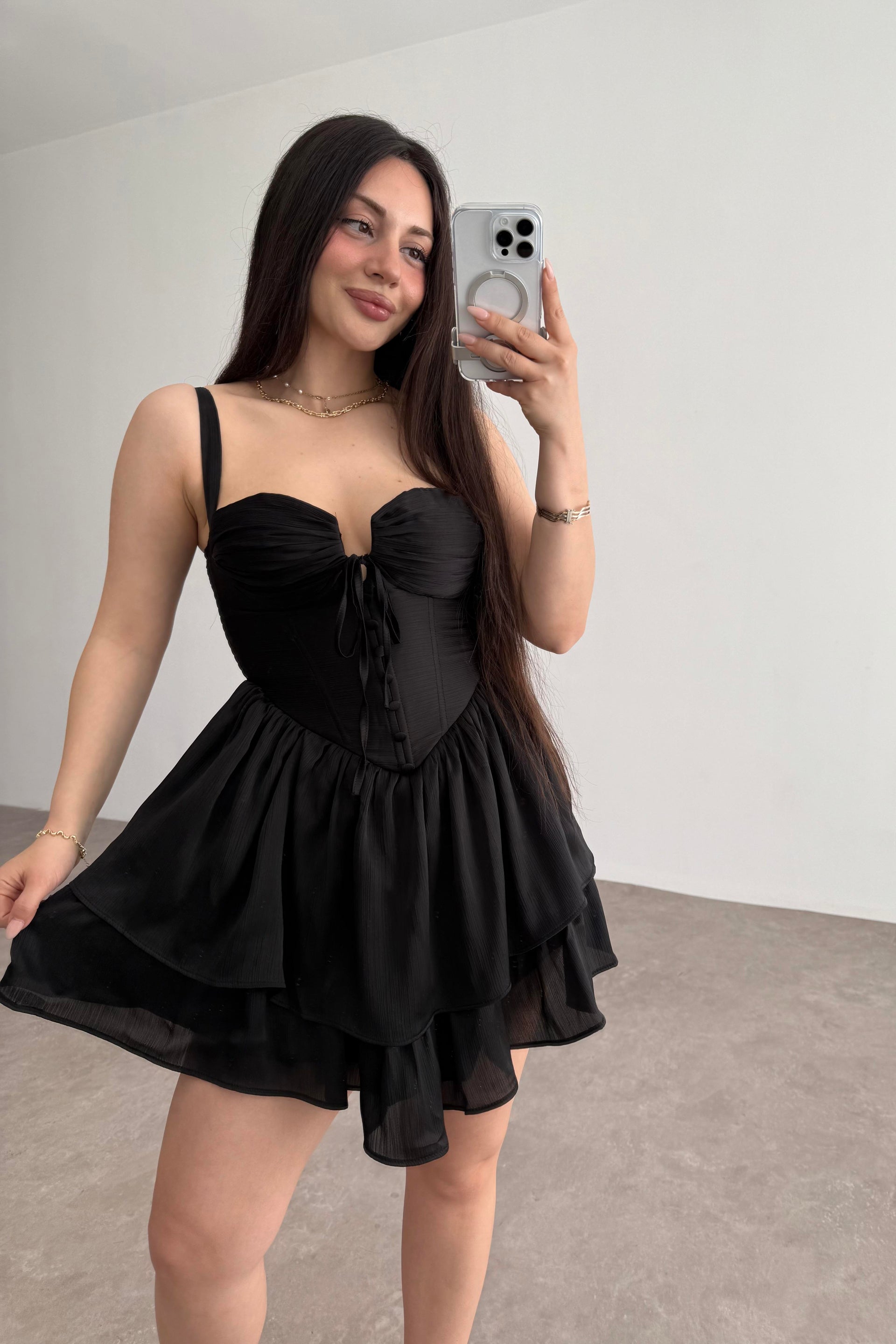 Winx Premium Siyah Elbise
