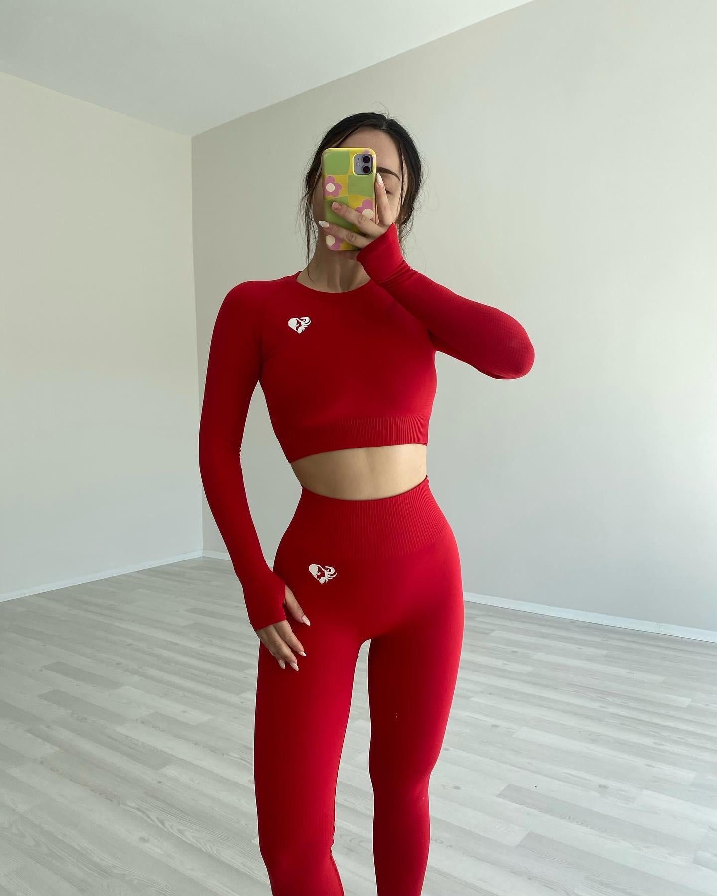 Women's Best Orijinal Spor Tayt (kırmızı)