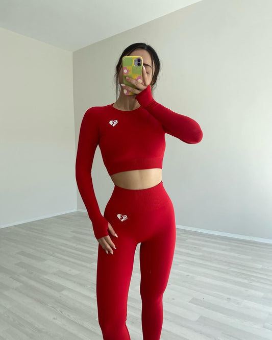 Women's Best Orijinal Spor Tayt (kırmızı)