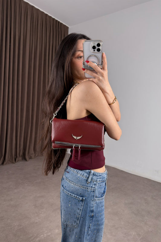 Zadg&Vltaire Metal Detaylı Bordo Çanta