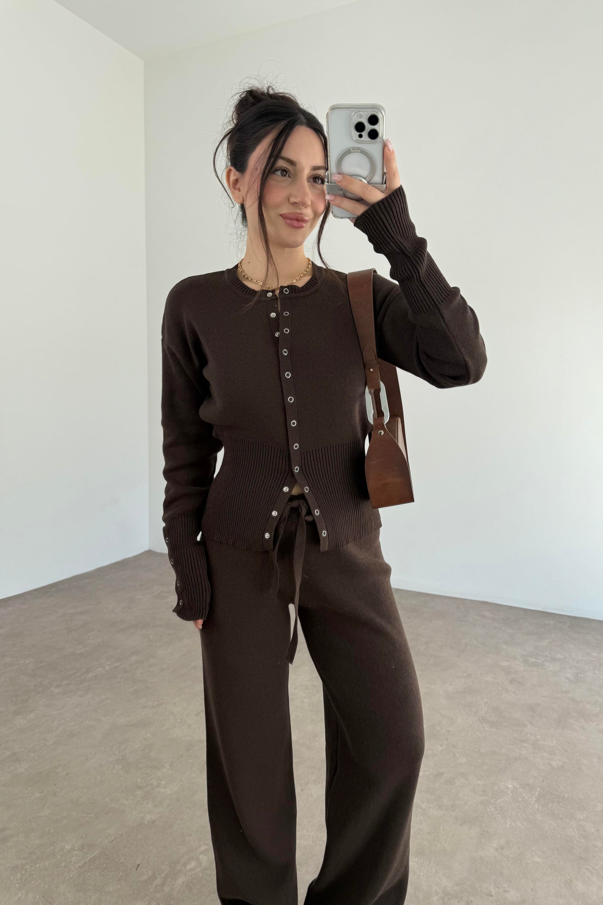 Zımbalı Bele Oturan Kahve Takım