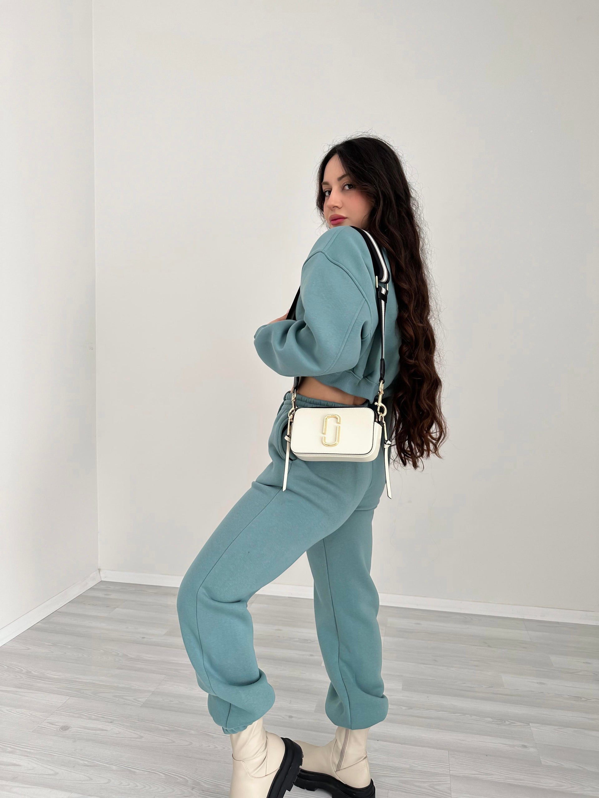 ZR Orijinal Crop Mint Eşofman Takımı