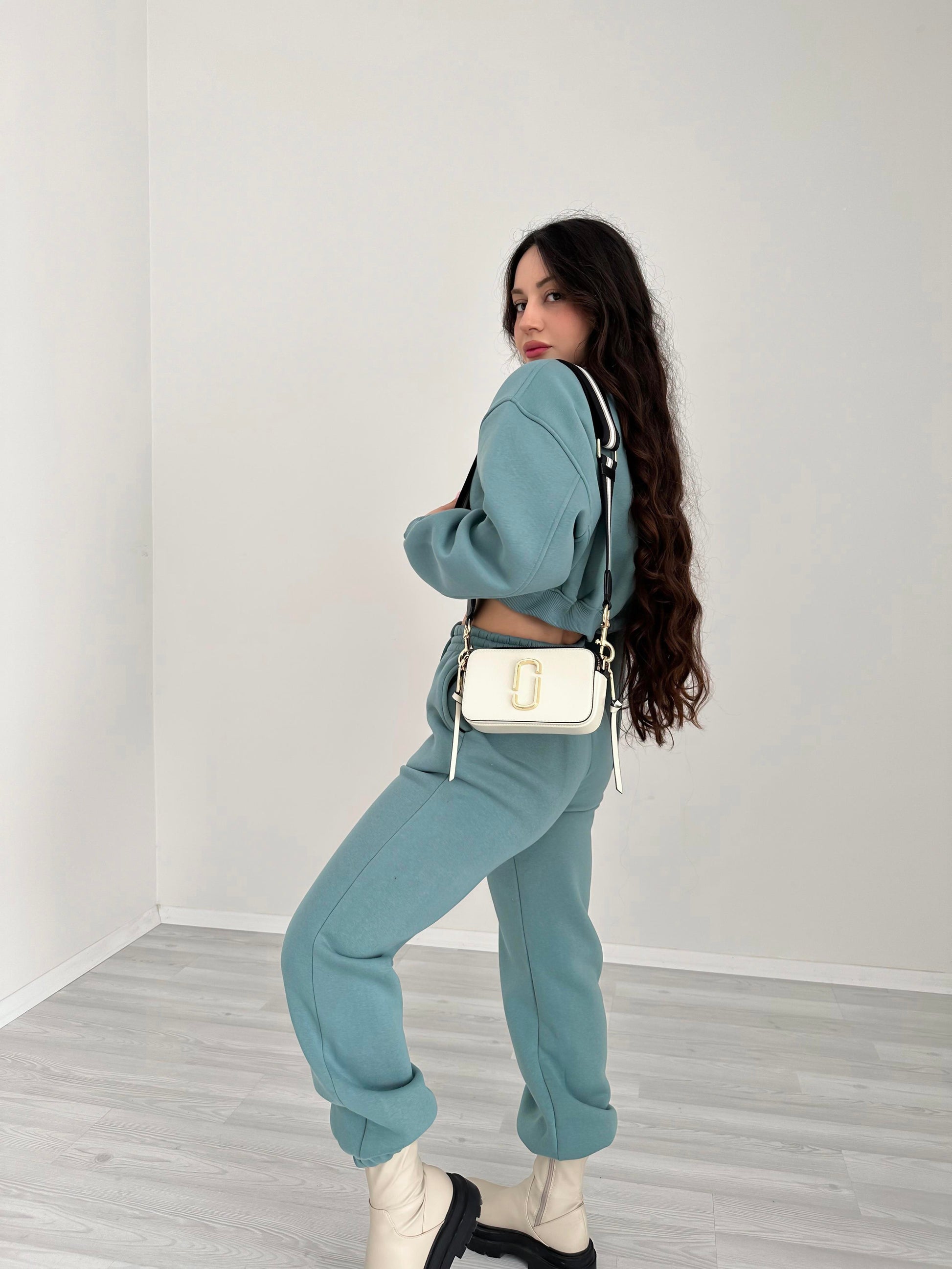 ZR Orijinal Crop Mint Eşofman Takımı