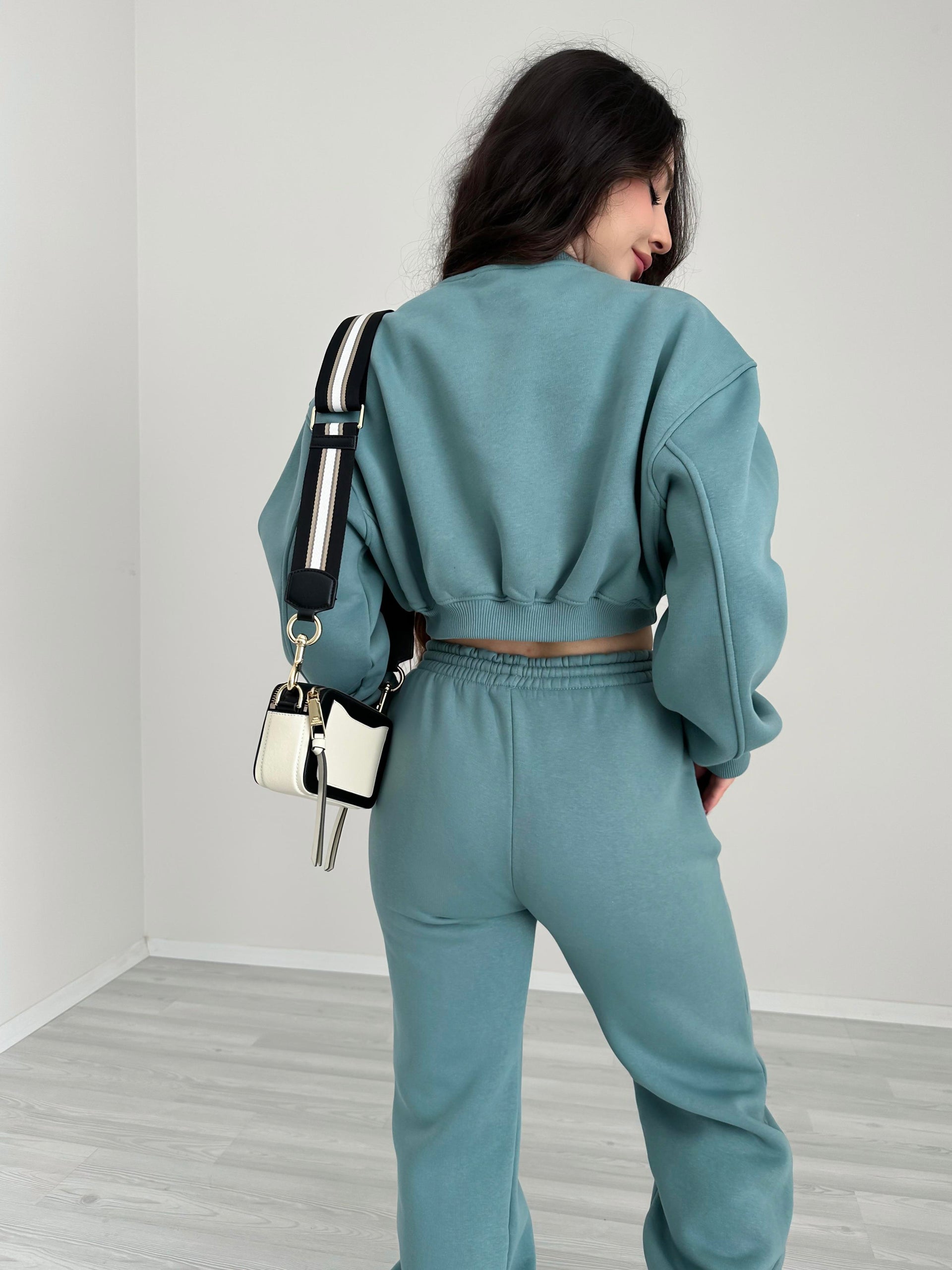 ZR Orijinal Crop Mint Eşofman Takımı