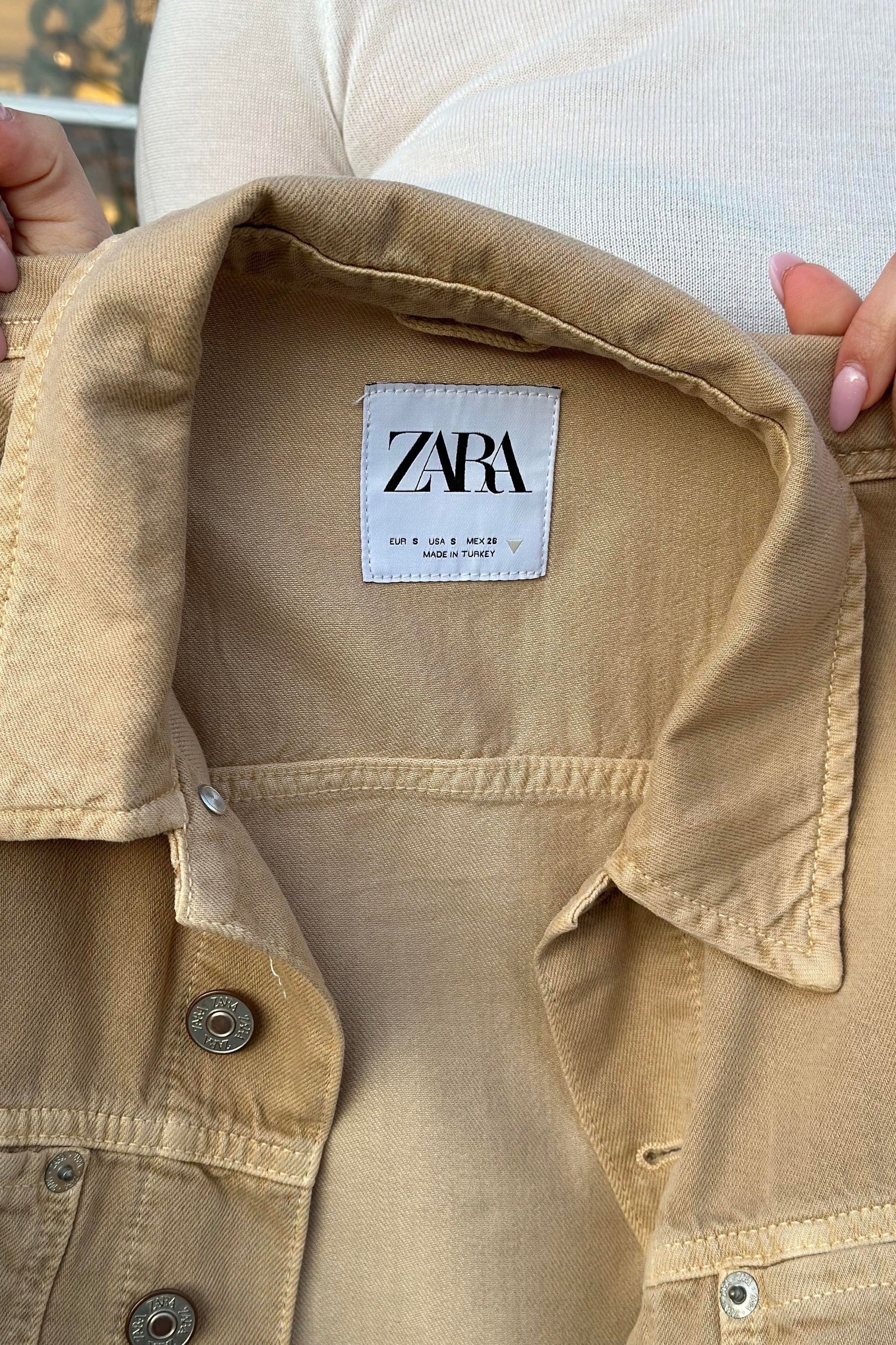 Zr Orijinal Kolları Katlama Detaylı Denim Ceket