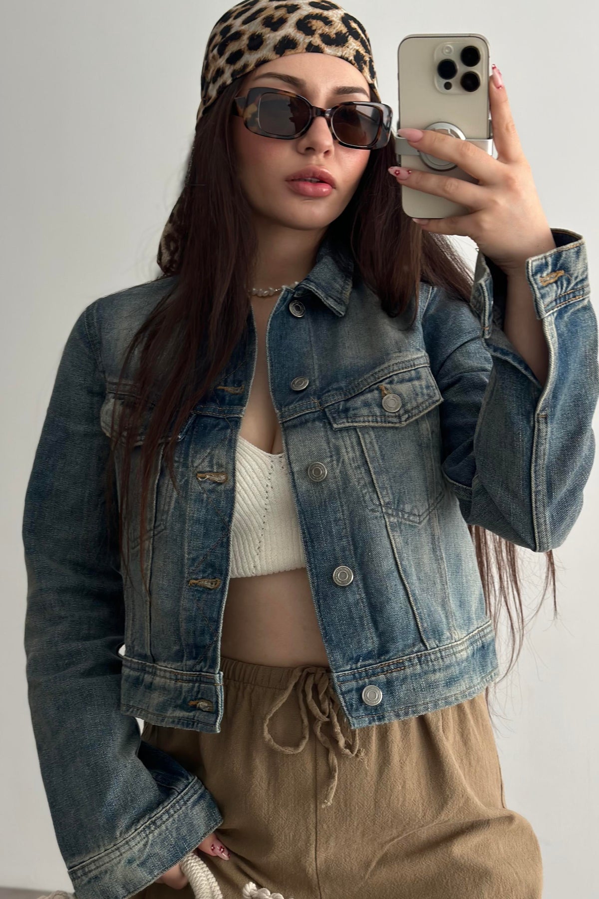 Zr Regular Kesim Vintage Denim Ceket