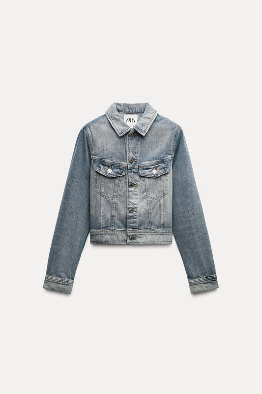 Zr Regular Kesim Vintage Denim Ceket