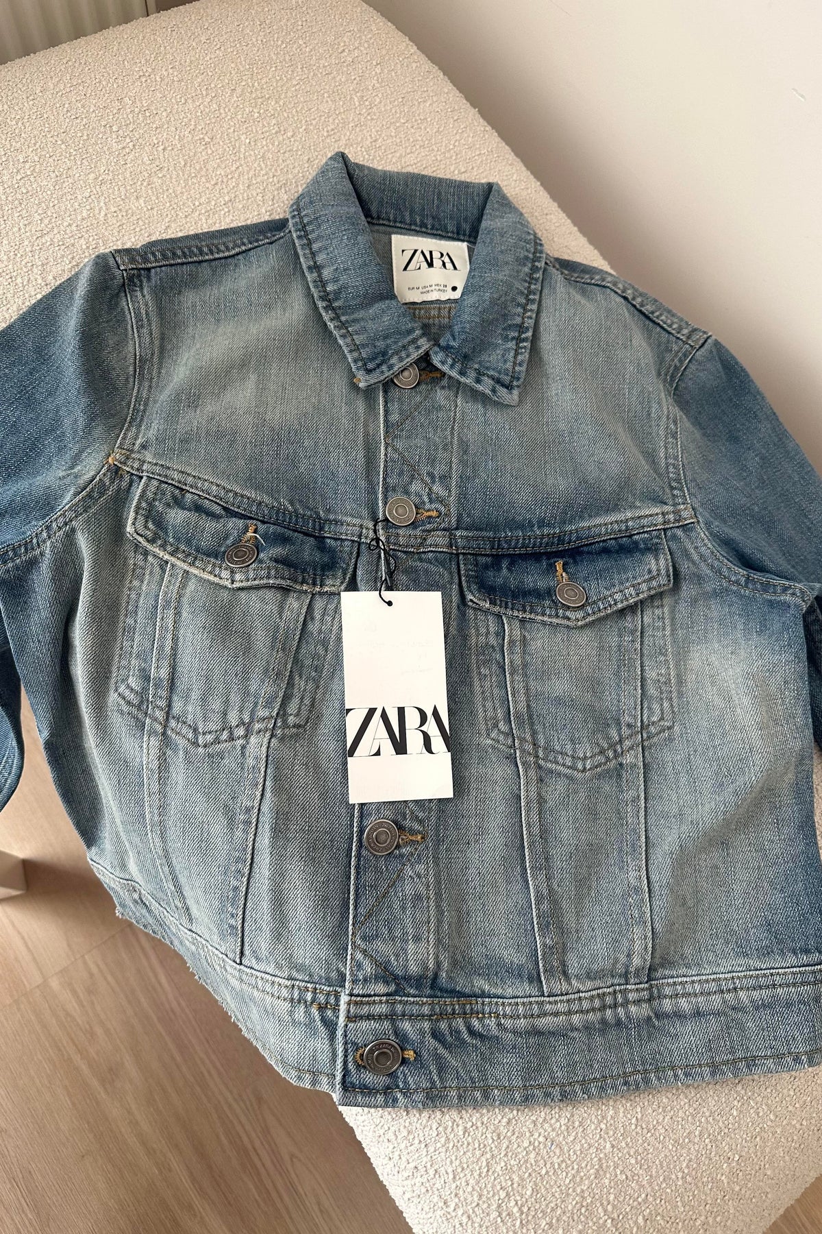 Zr Regular Kesim Vintage Denim Ceket