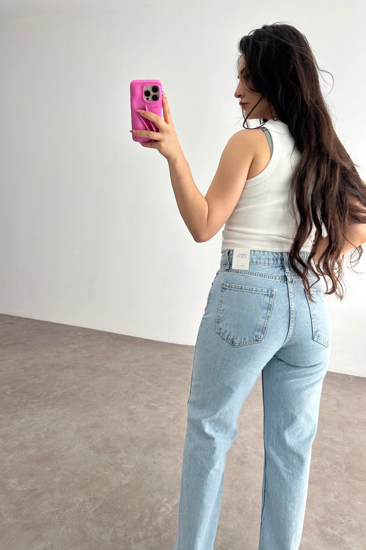 Zr Straightfit Dikişli Paça Ice Blue Jean