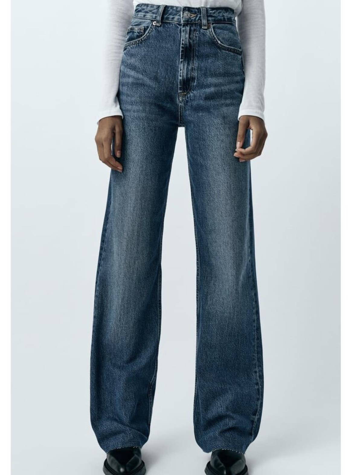 ZR TRF HIGH-RISE WIDE-LEG JEAN