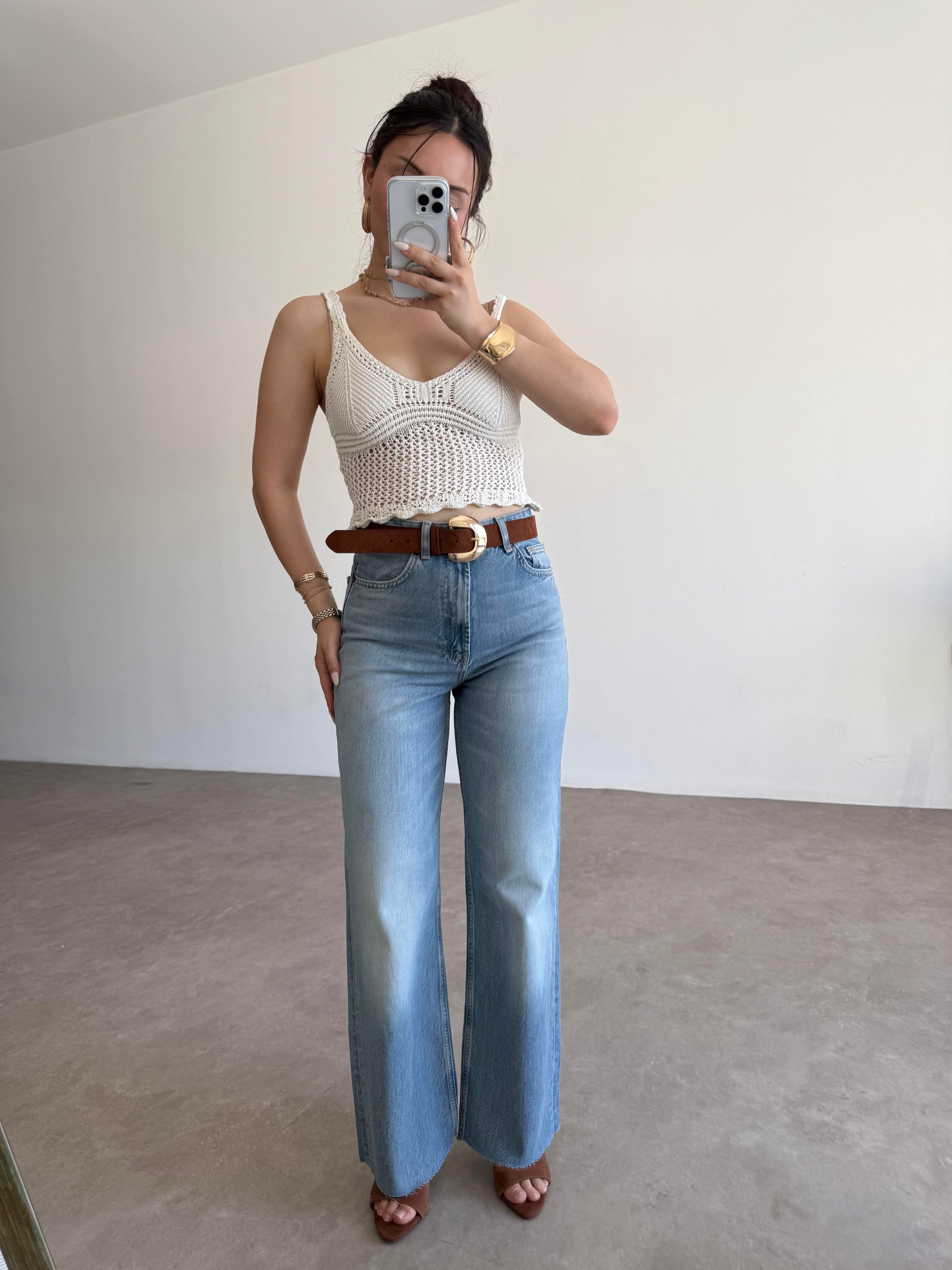 ZR Yüksek Bel Straight Fit Kesim Jean