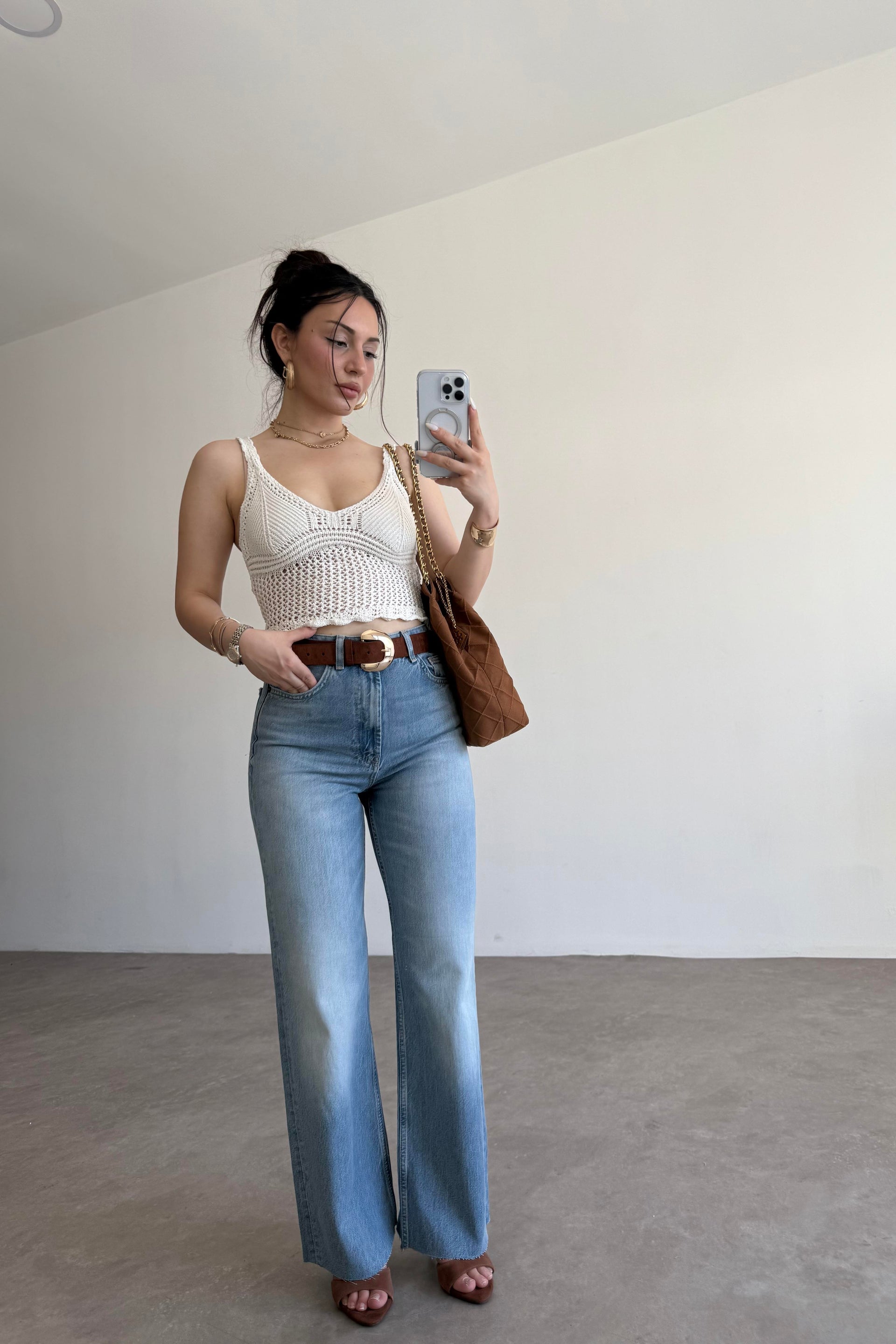 ZR Yüksek Bel Straight Fit Kesim Jean