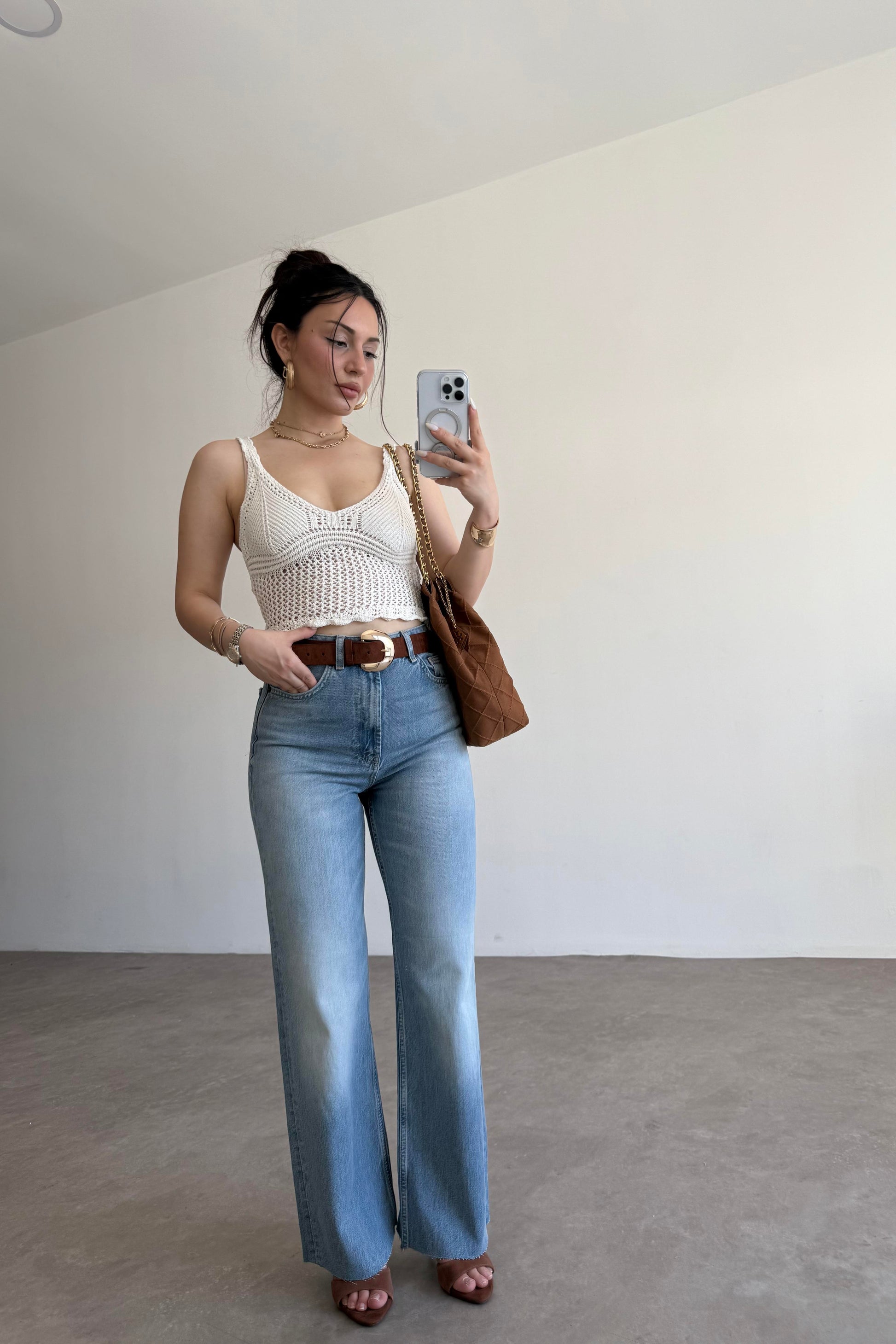 ZR Yüksek Bel Straight Fit Kesim Jean