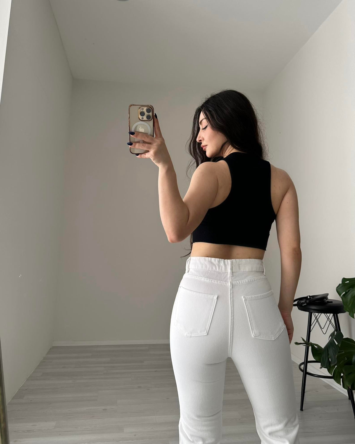 ZRA Beyaz Boyfit Jean
